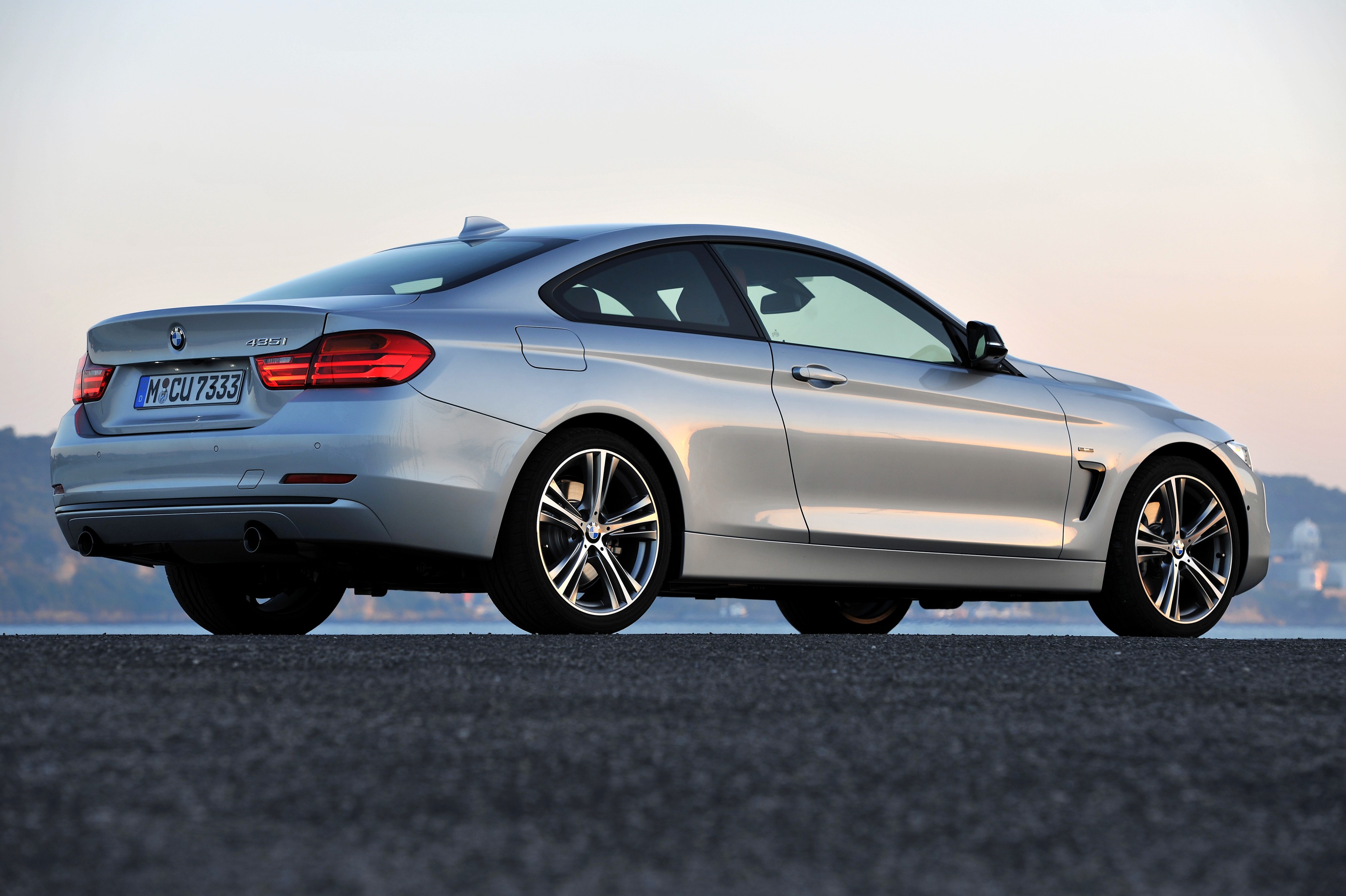 Silver BMW 435i Coupe Sport Line AT HD Wallpaper