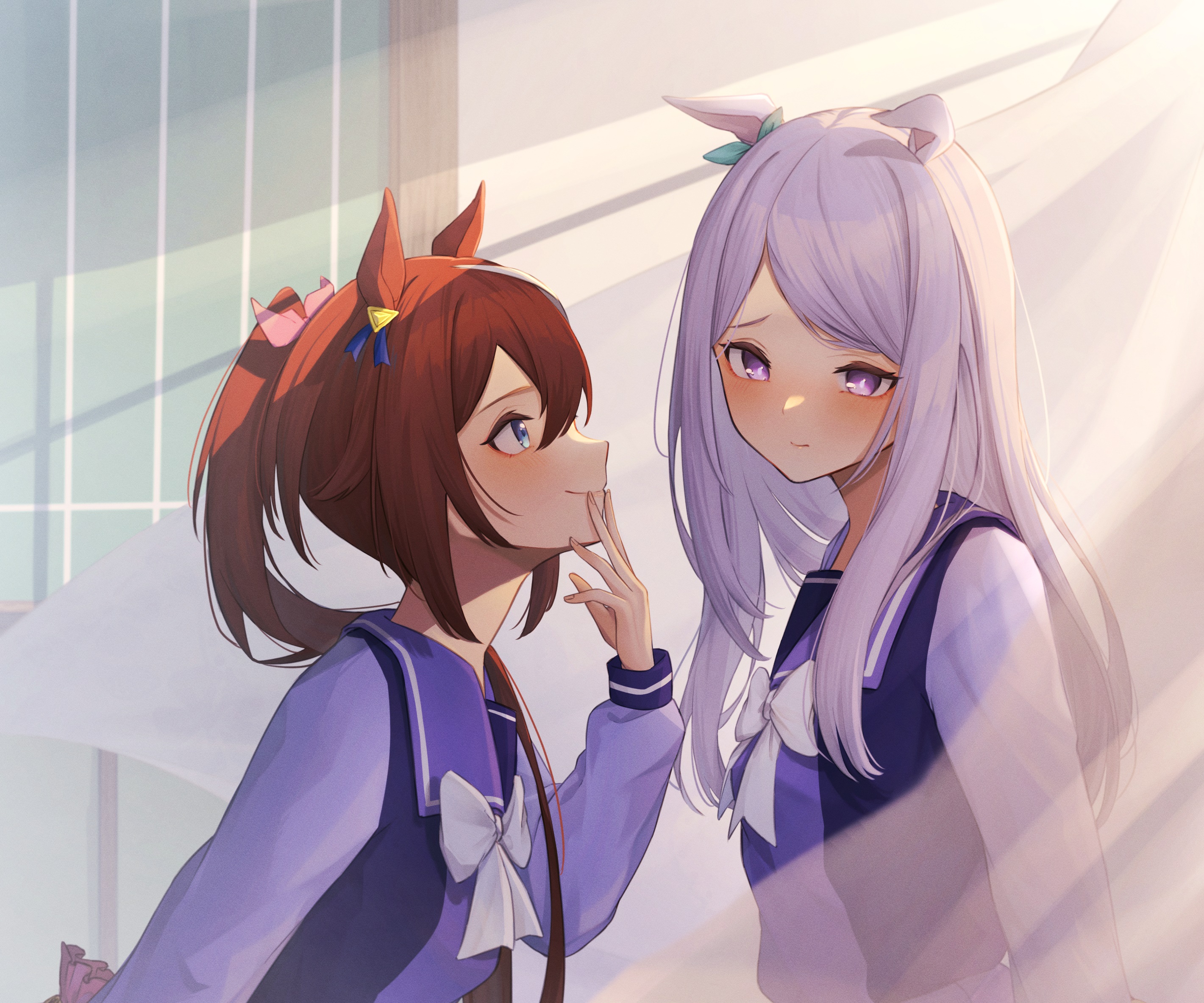 Tokai Teio and Mejiro McQueen from Uma Musume: Pretty Derby HD Wallpaper