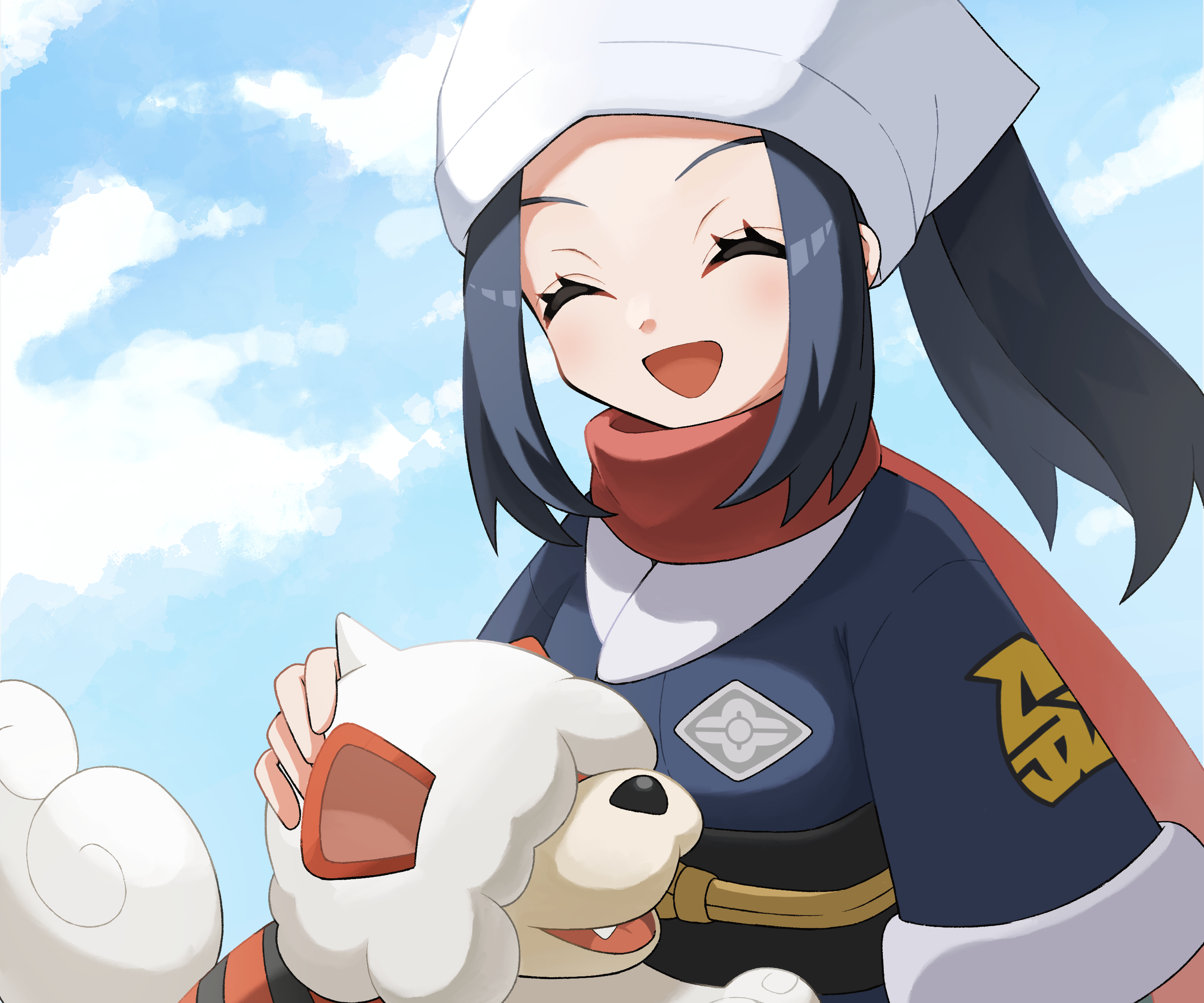 Akari and Growlithe from Pokémon Legends: Arceus HD Wallpaper