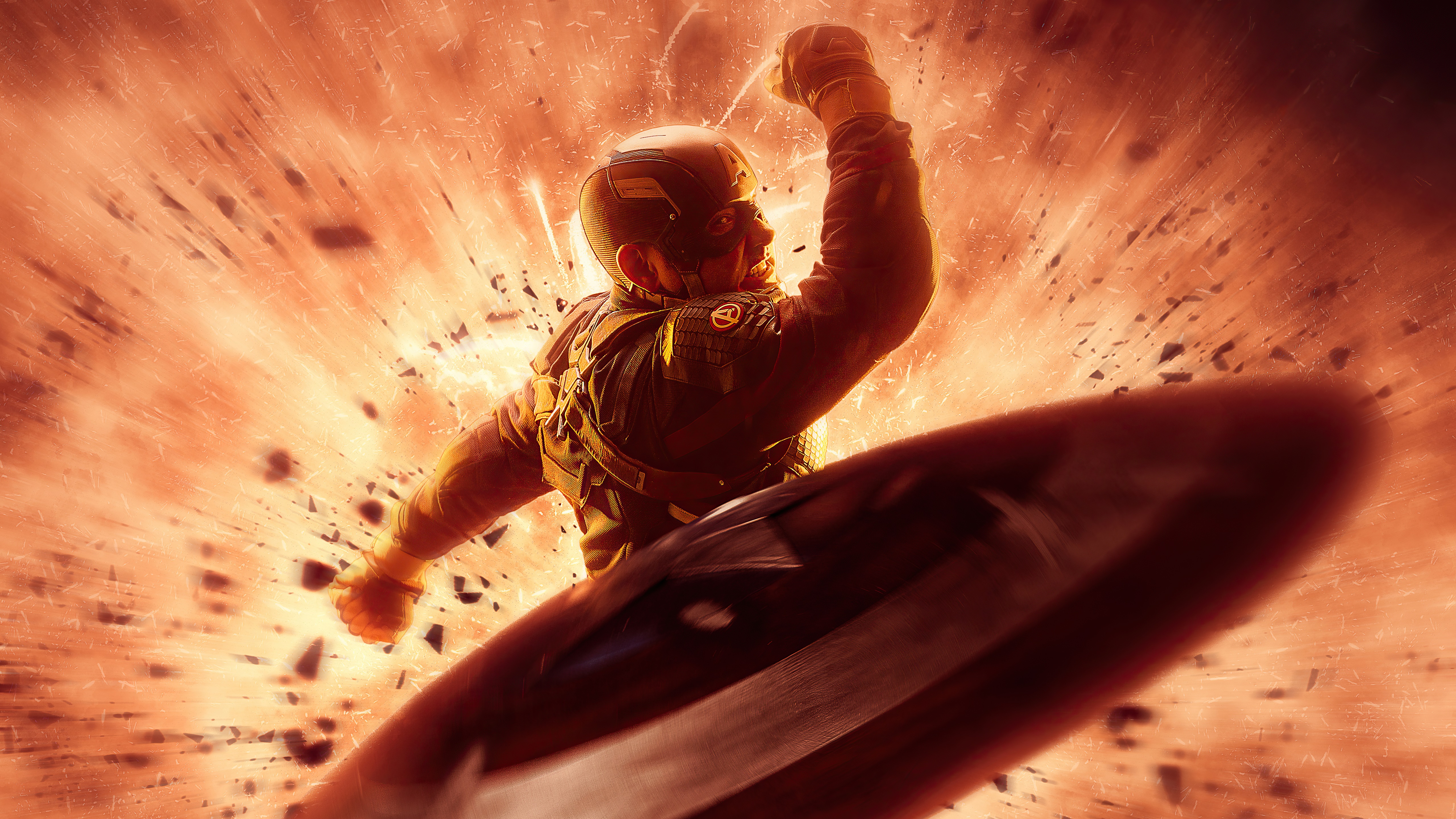 Captain America from Marvel Cinematic Universe HD Wallpaper