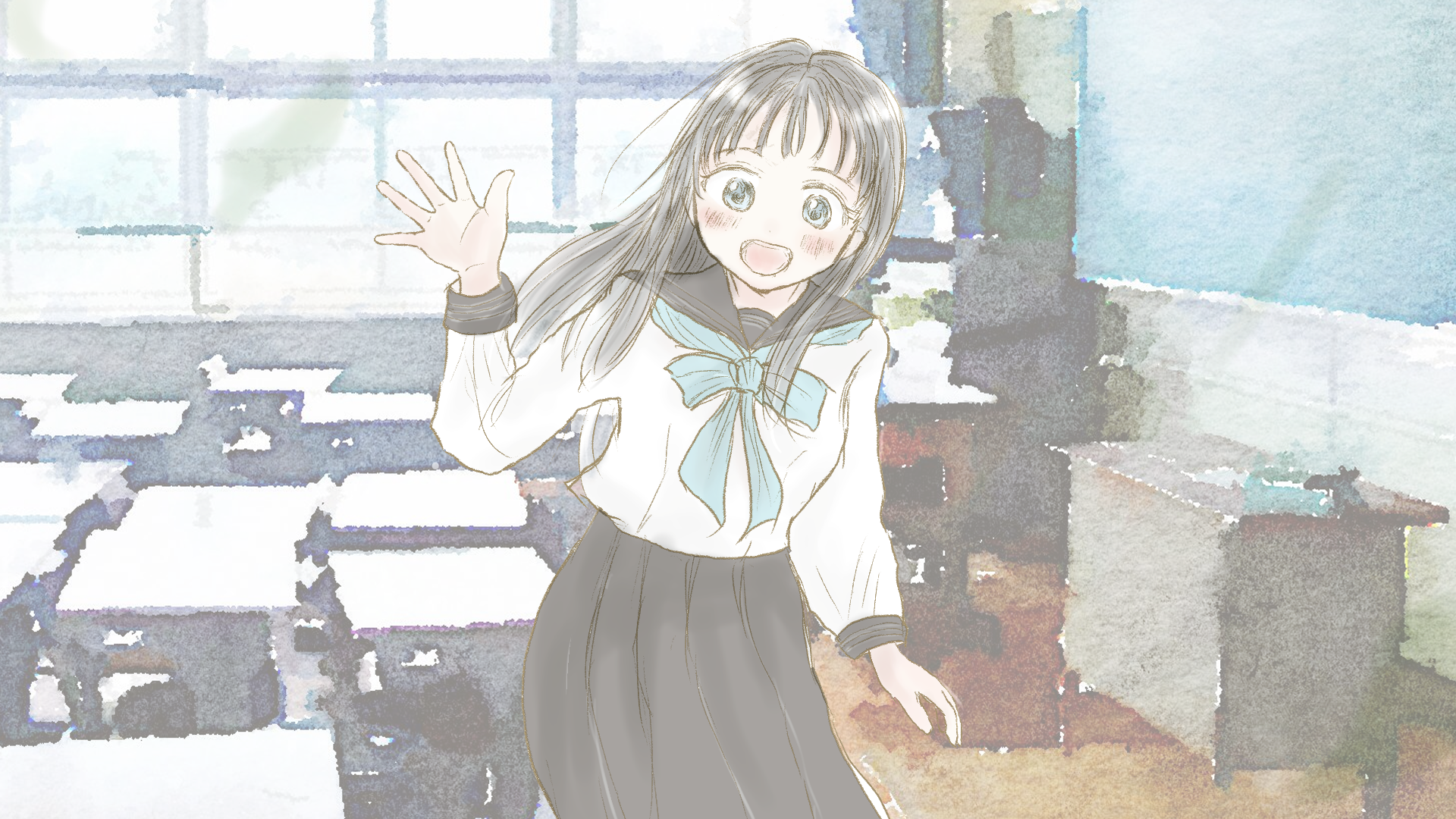 Komichi Akebi from Akebis Sailor Uniform HD Wallpaper