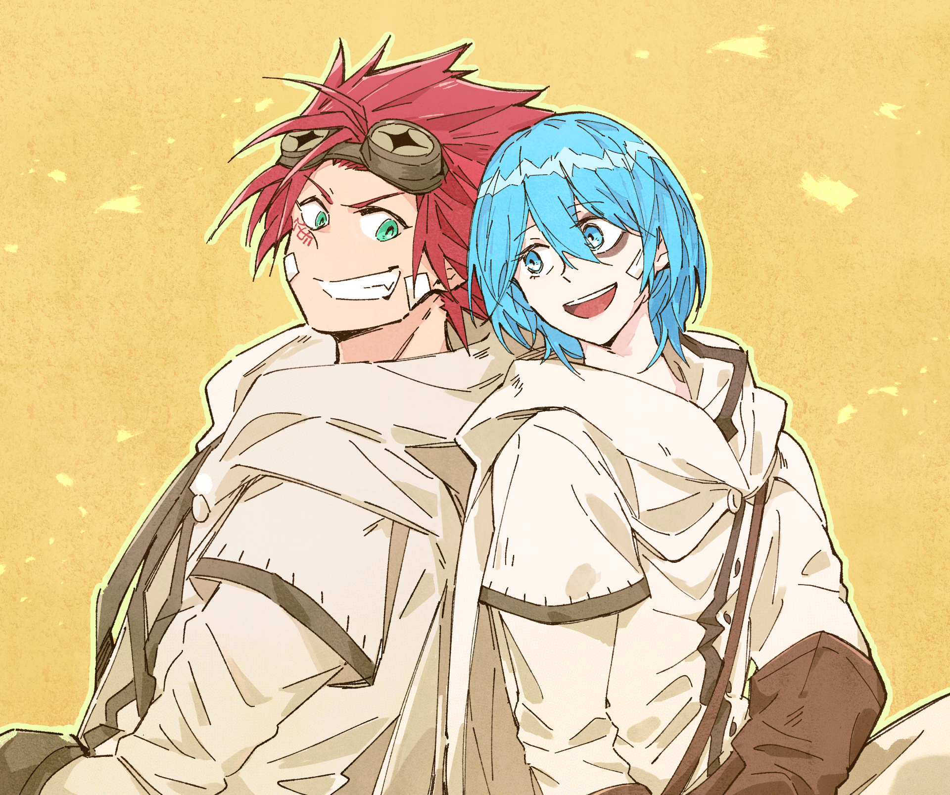 Bisco Akaboshi and Milo Nekoyanagi from Sabikui Bisco HD Wallpaper