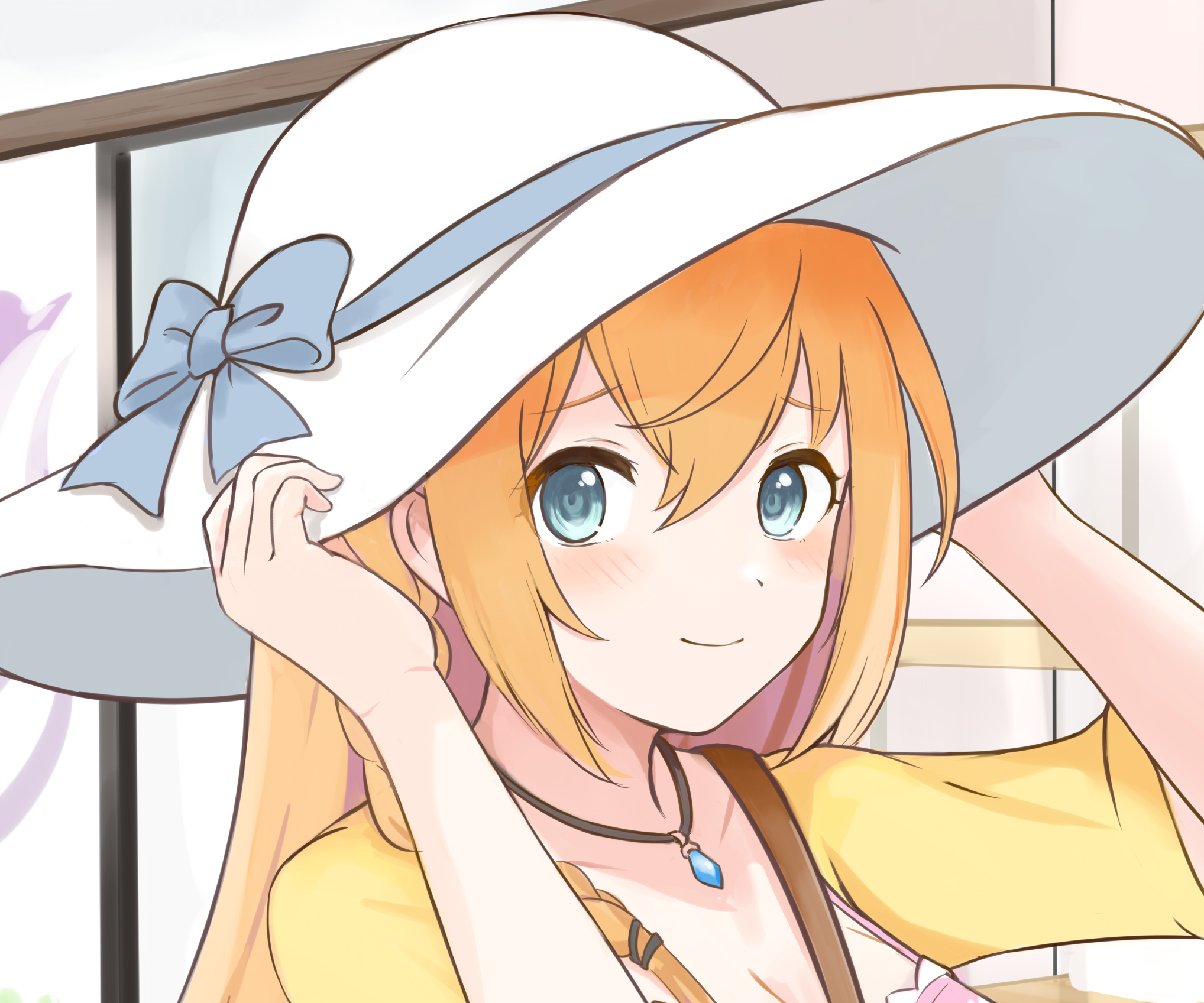 Pecorine from Princess Connect! Re:Dive wearing a sun hat HD Wallpaper
