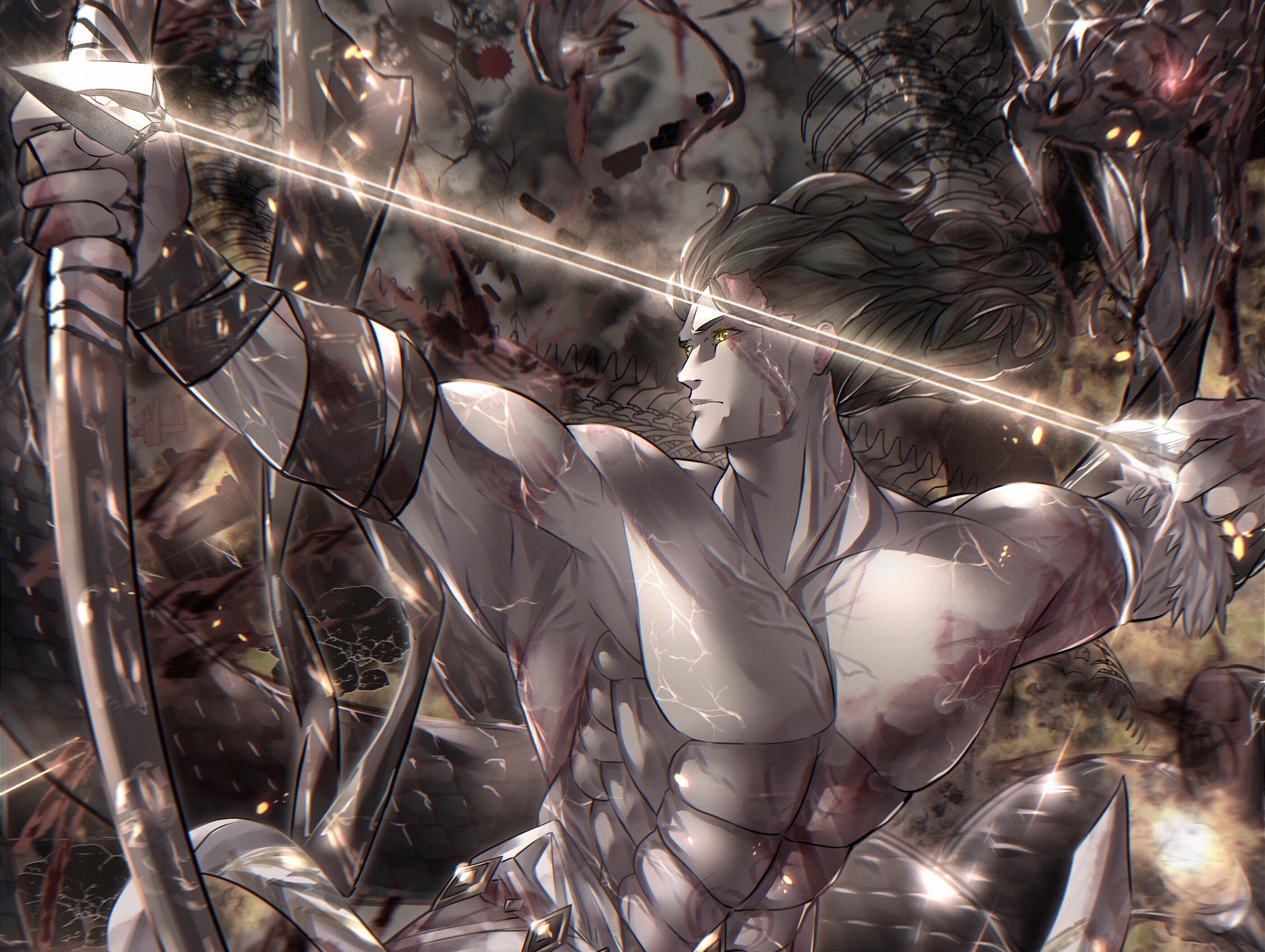Berserker from Fate/Stay Night aiming a bow HD Wallpaper