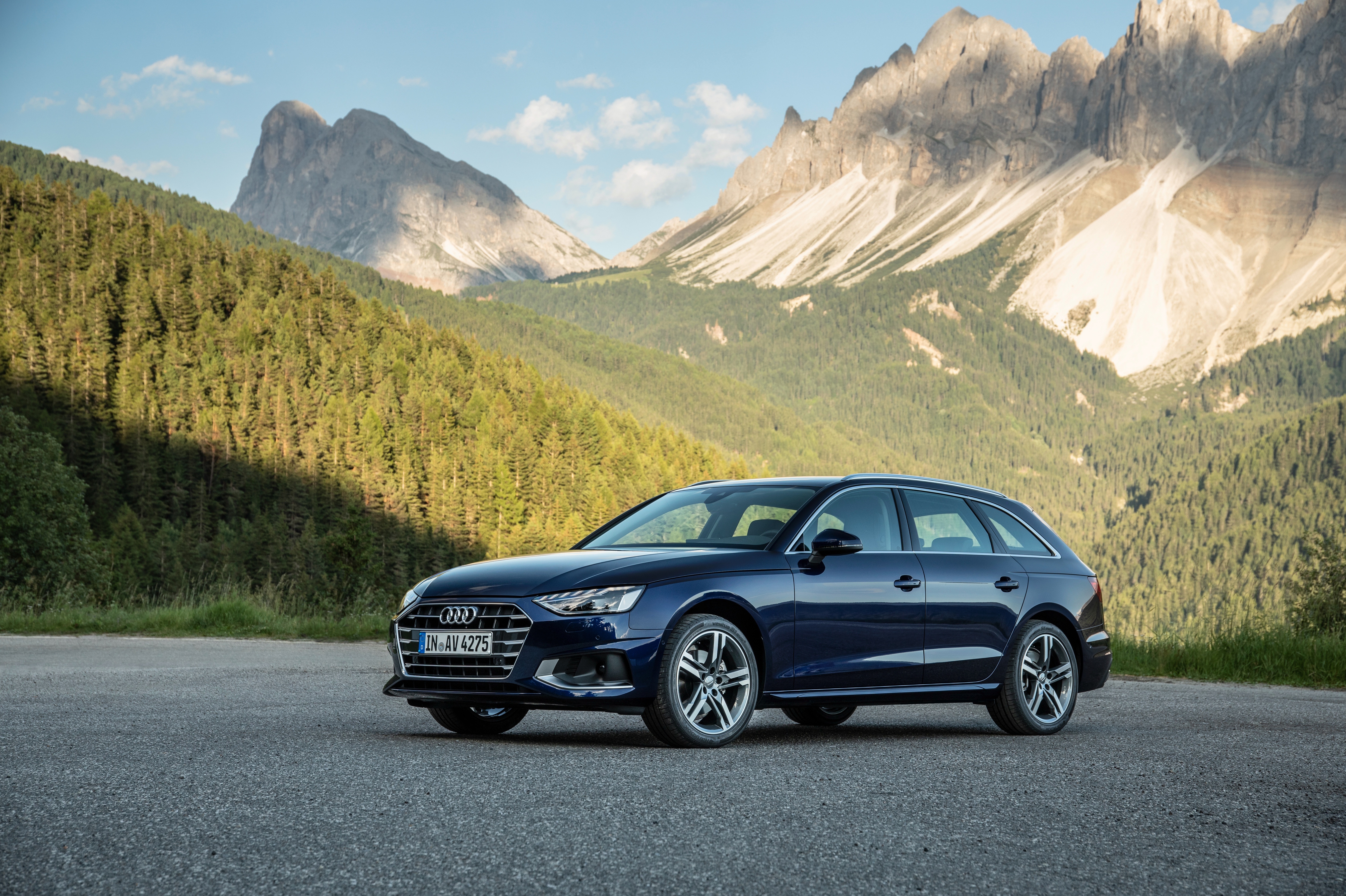 Audi A4 Avant in the Dolomites HD Wallpaper