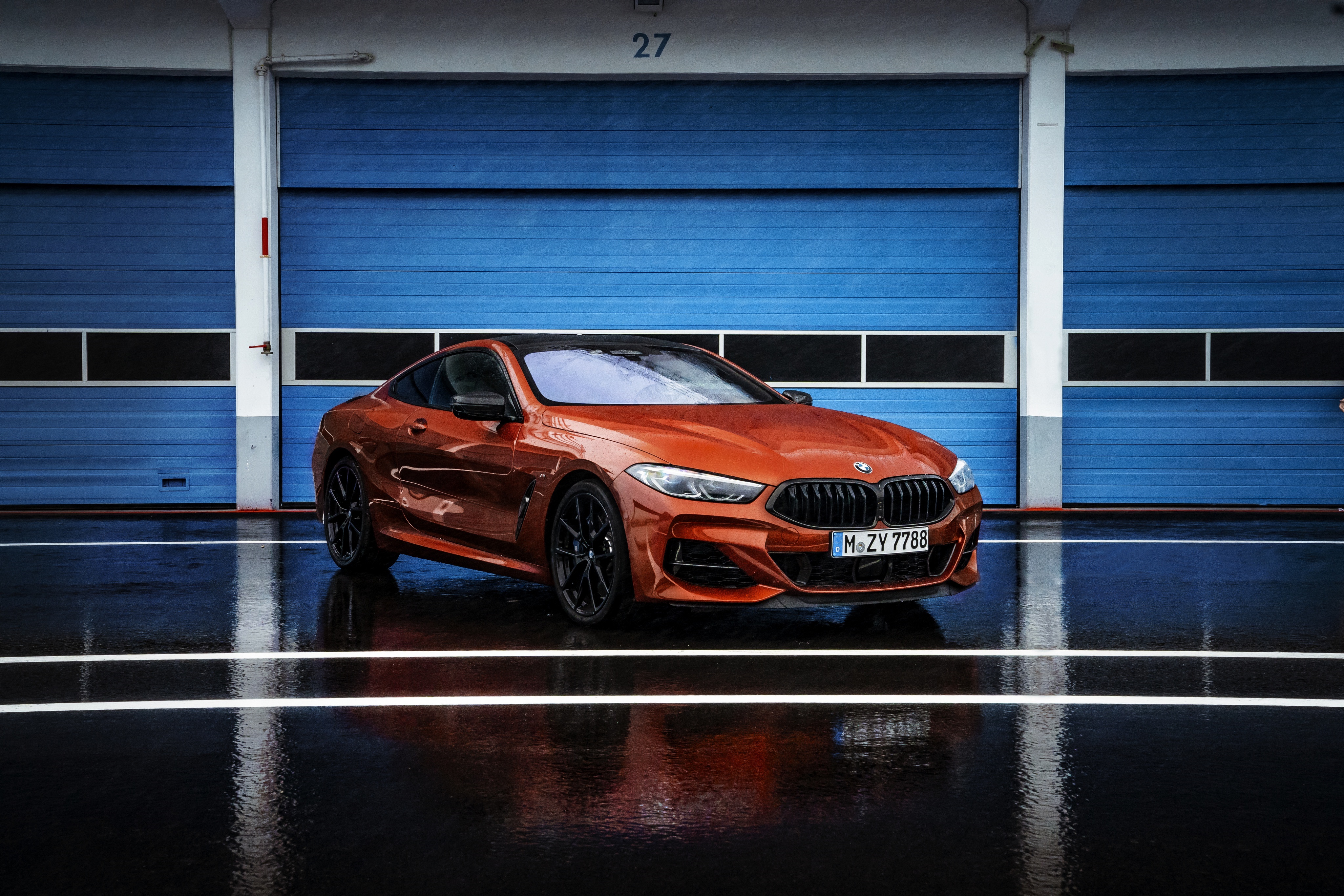 Orange BMW 8 Series 4K HD Wallpaper
