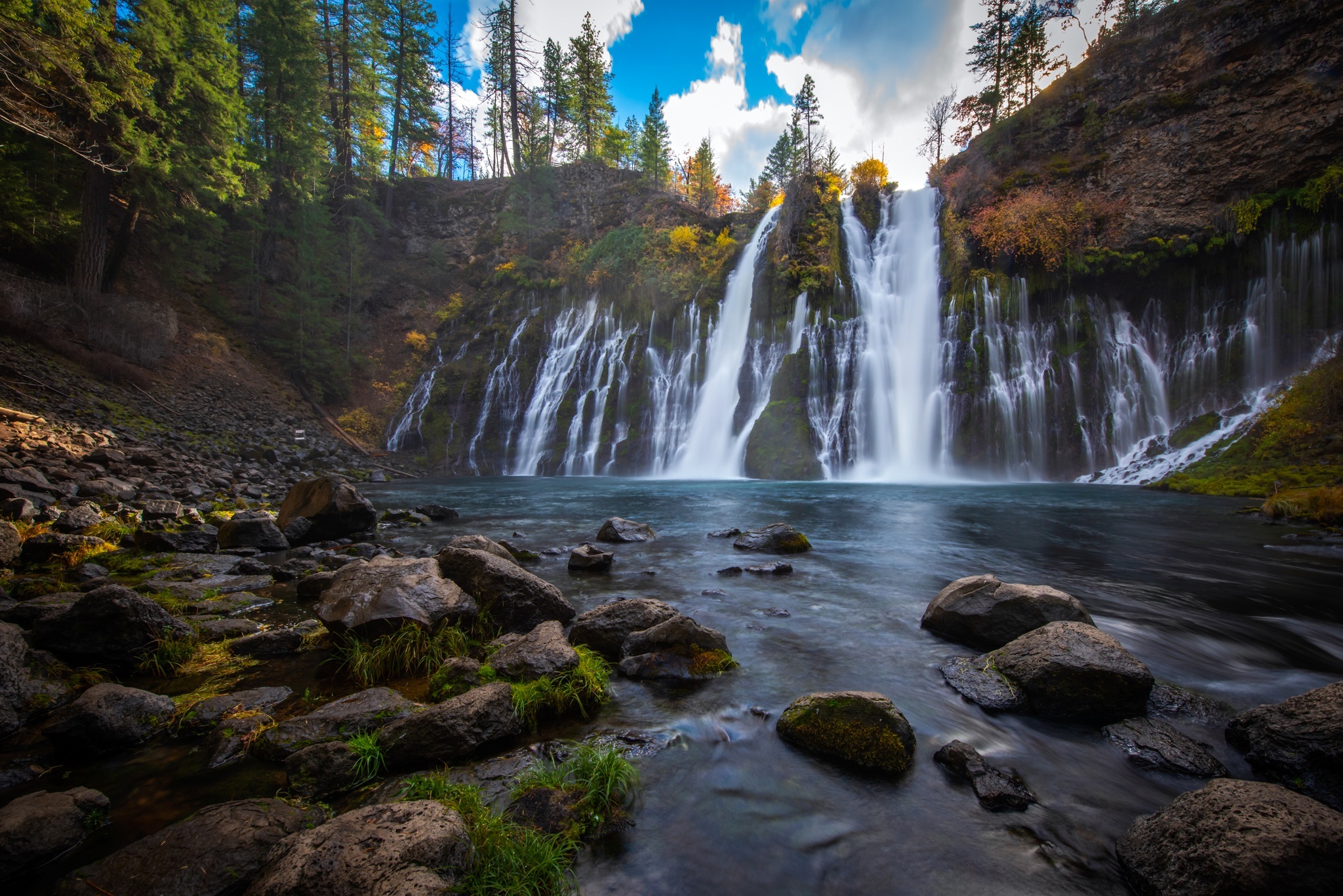 Burney Falls Waterfall in Northern California HD Wallpaper