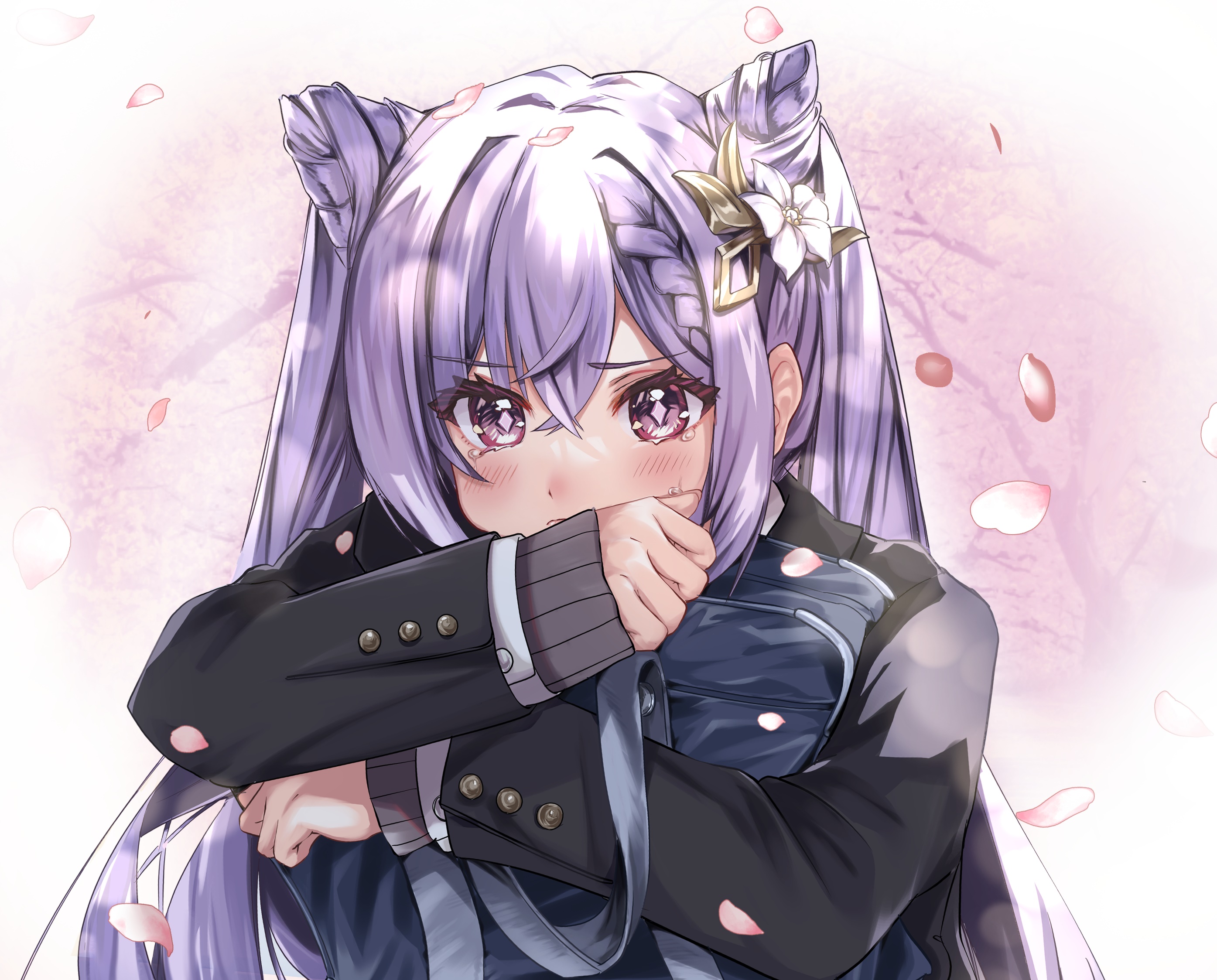 Keqing from Genshin Impact crying HD Wallpaper