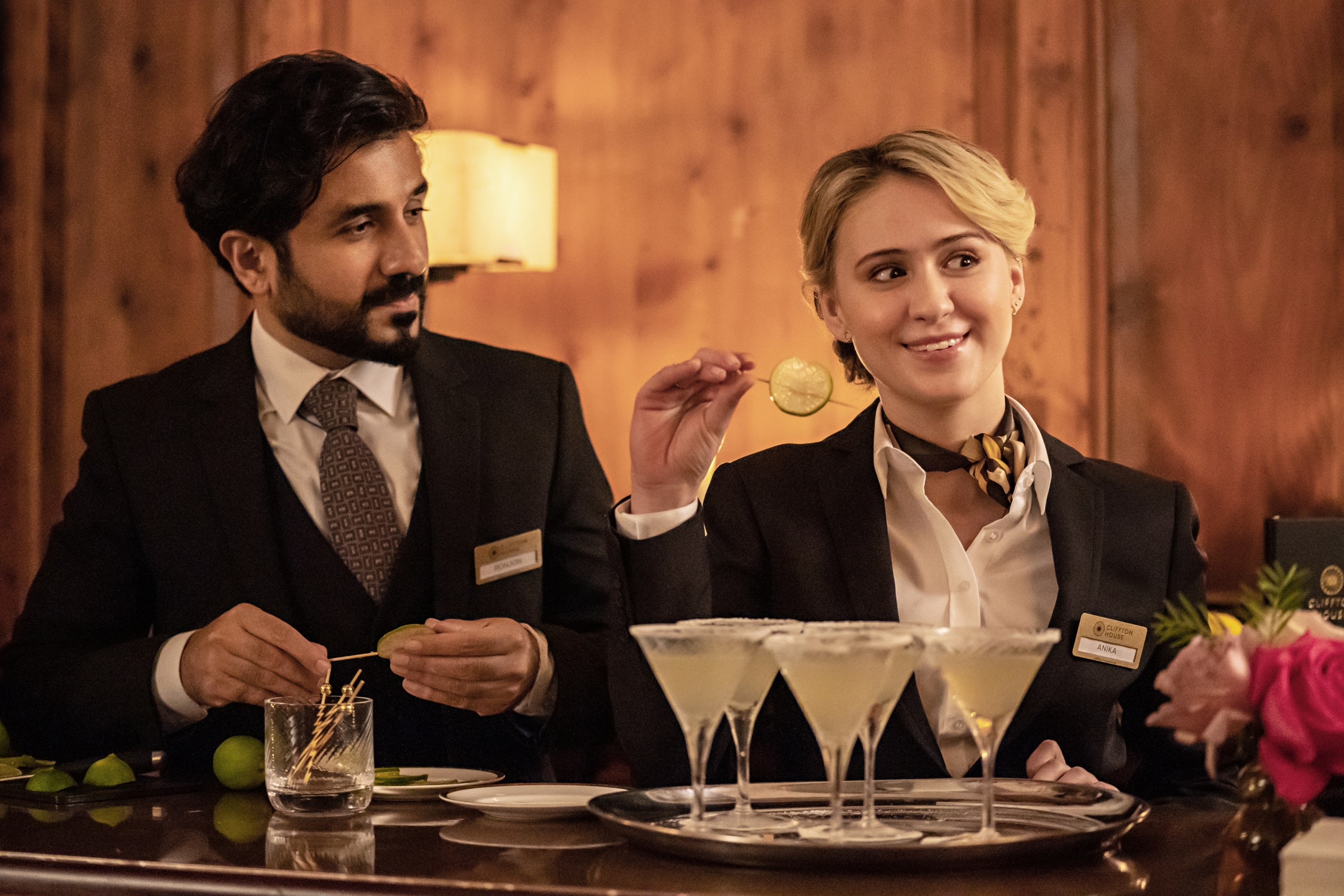 Maria Bakalova and Vir Das in The Bubble HD Wallpaper