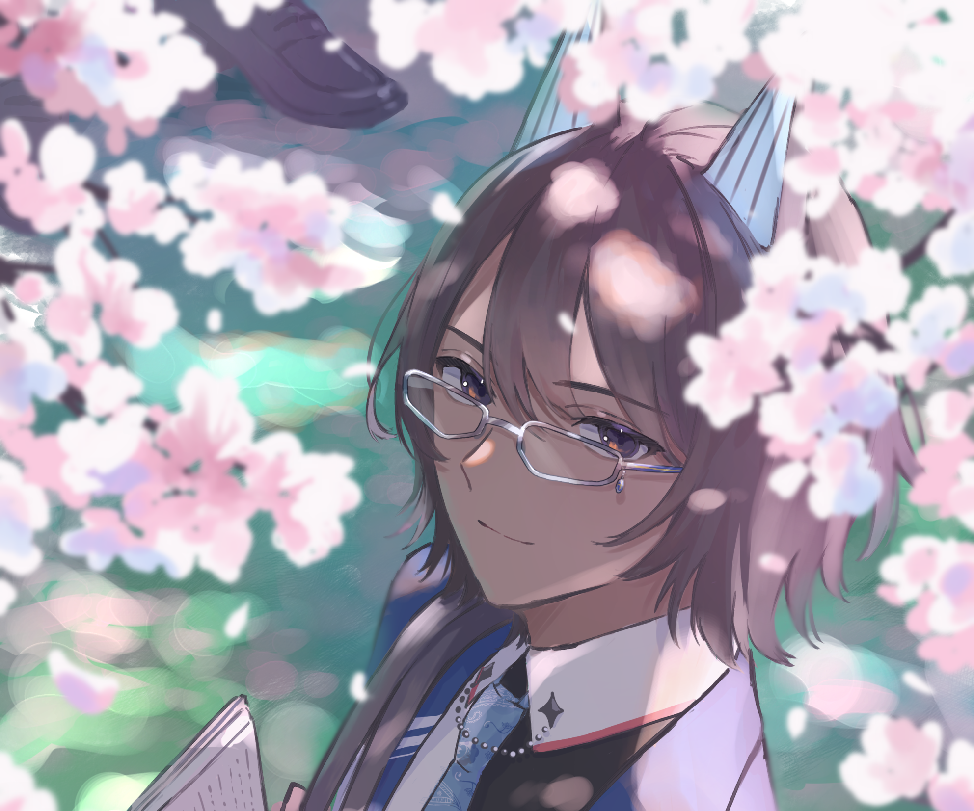 Archer from Fate/Grand Order with glasses and cat ears HD Wallpaper