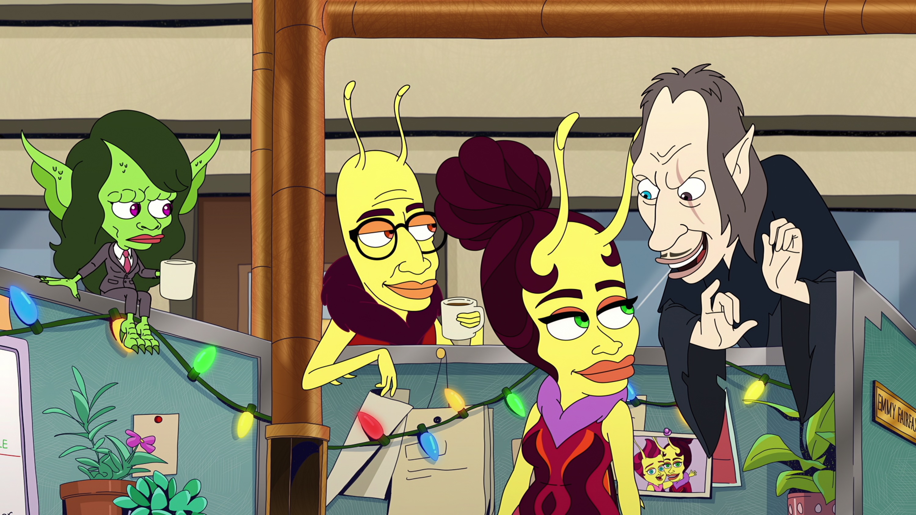 Human Resources characters in an office HD Wallpaper