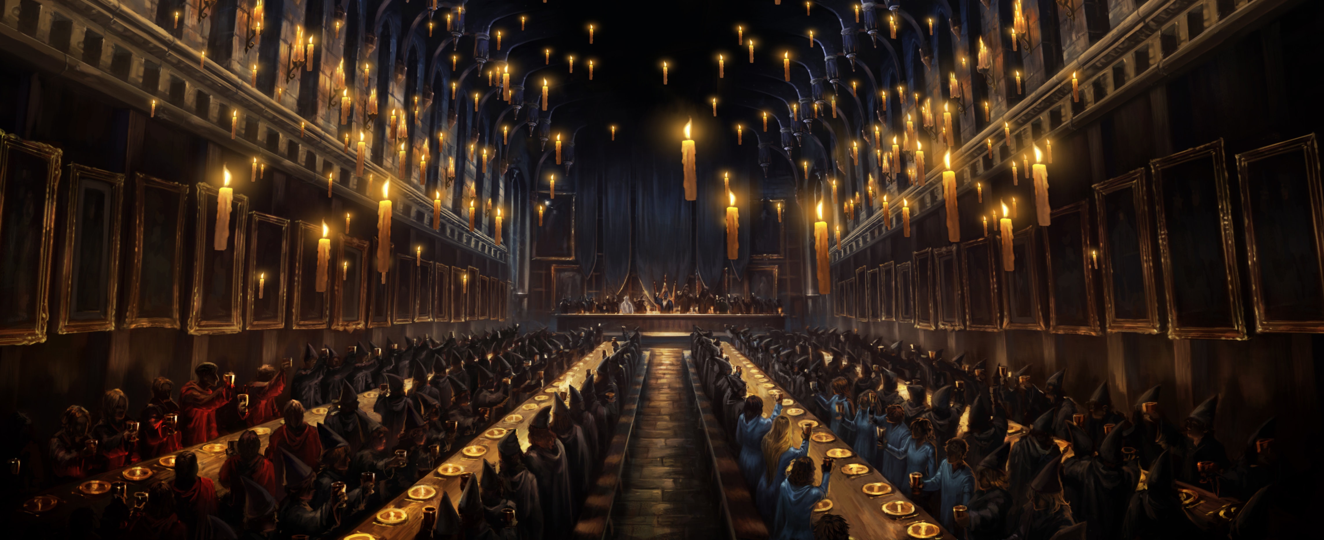 Hogwarts Great Hall Mourning Cedric HD Wallpaper