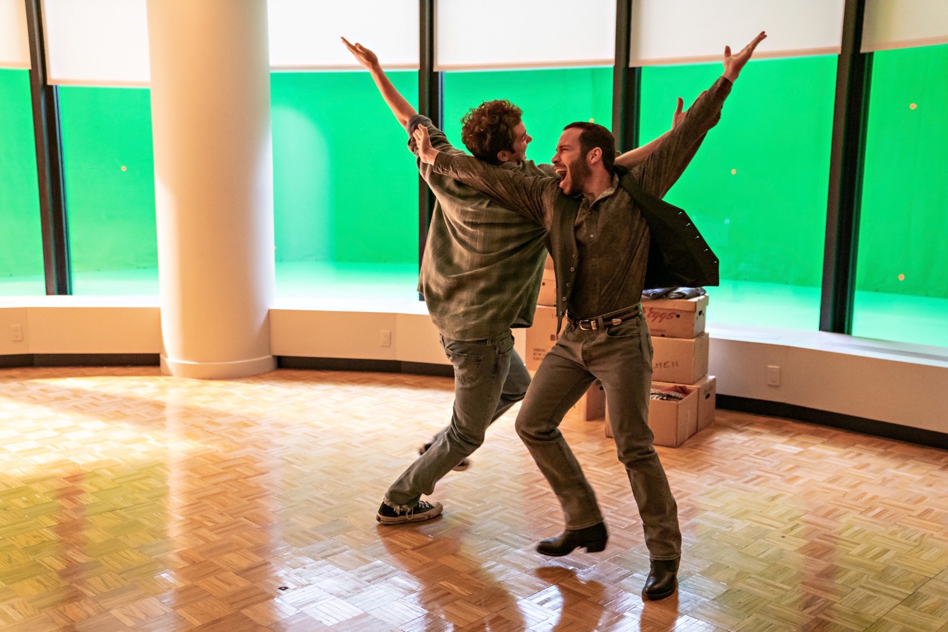 Andrew Garfield and Robin de Jesús from Tick, Tick...BOOM! HD Wallpaper
