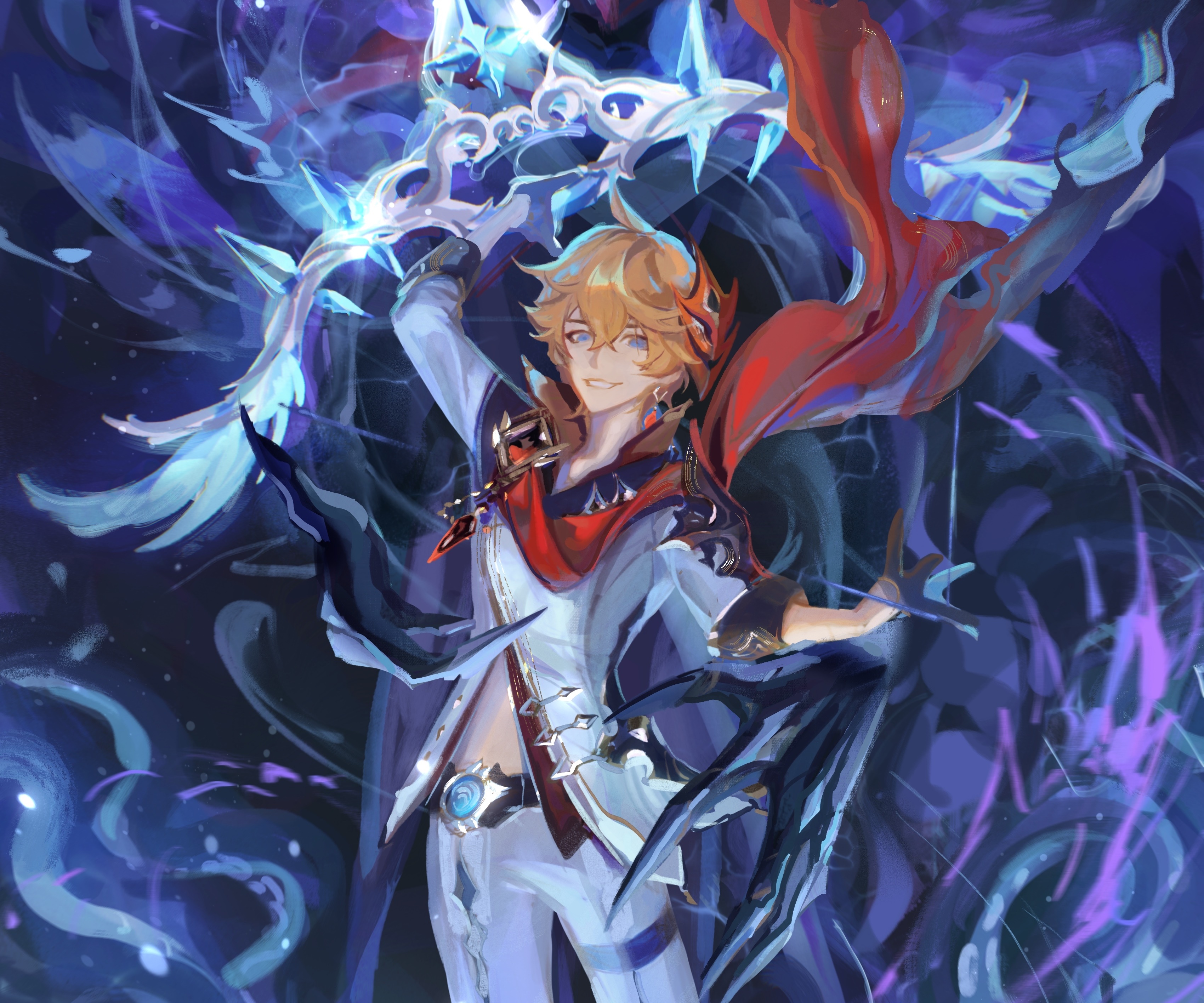 Tartaglia Childe from Genshin Impact HD Wallpaper
