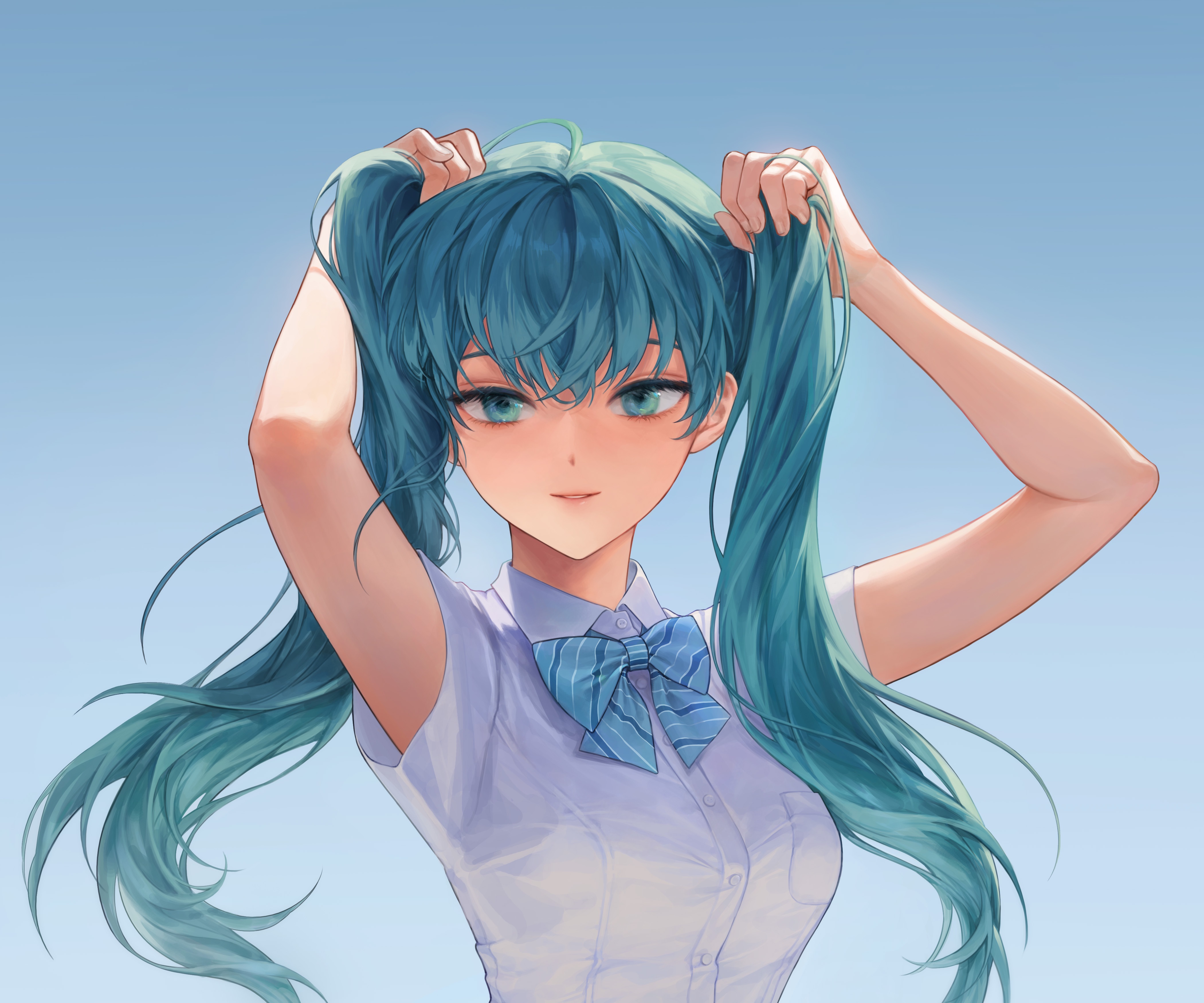 Hatsune Miku from Vocaloid 4K HD Wallpaper