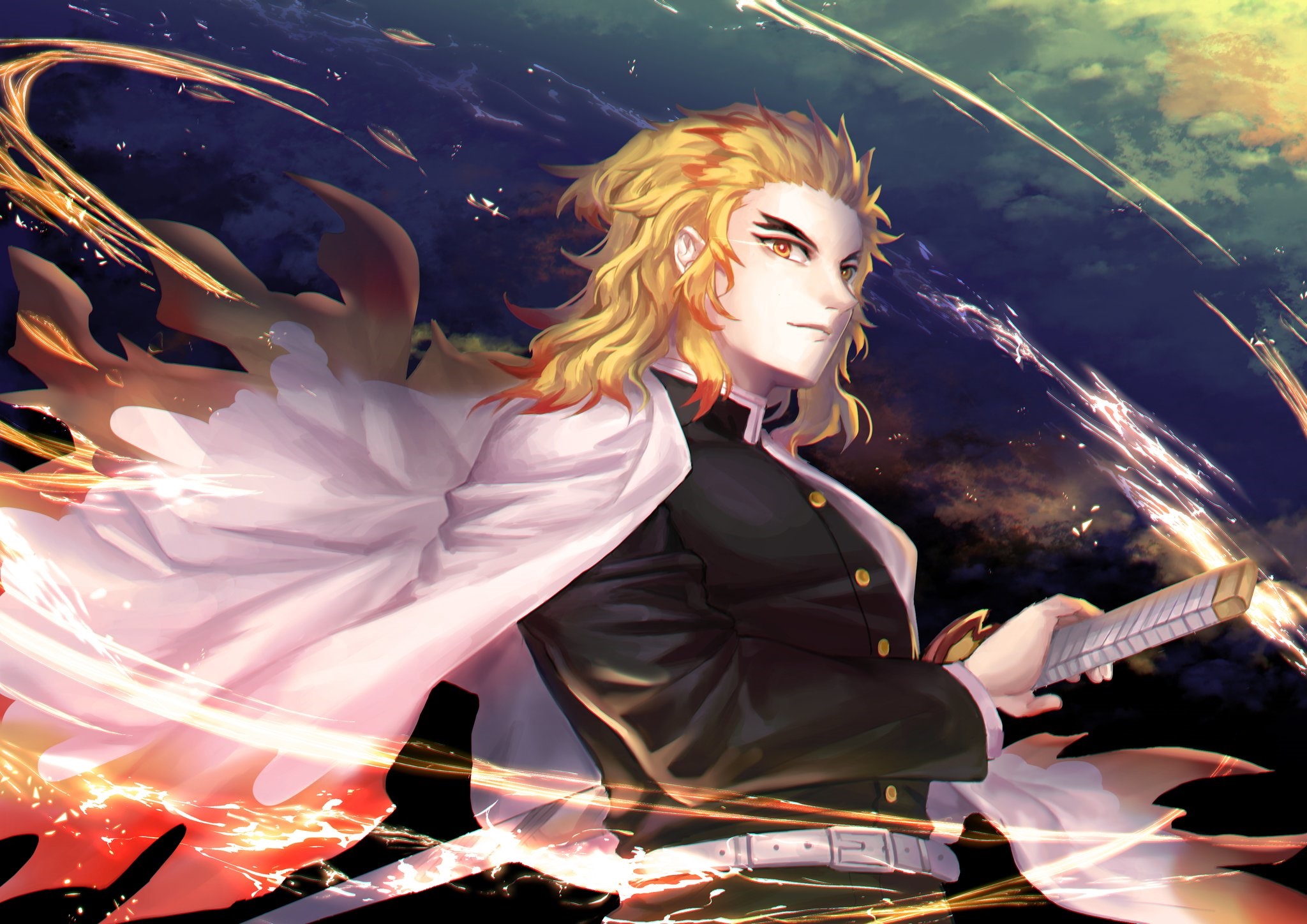 Kyojuro Rengoku from Demon Slayer: Kimetsu No Yaiba HD Wallpaper
