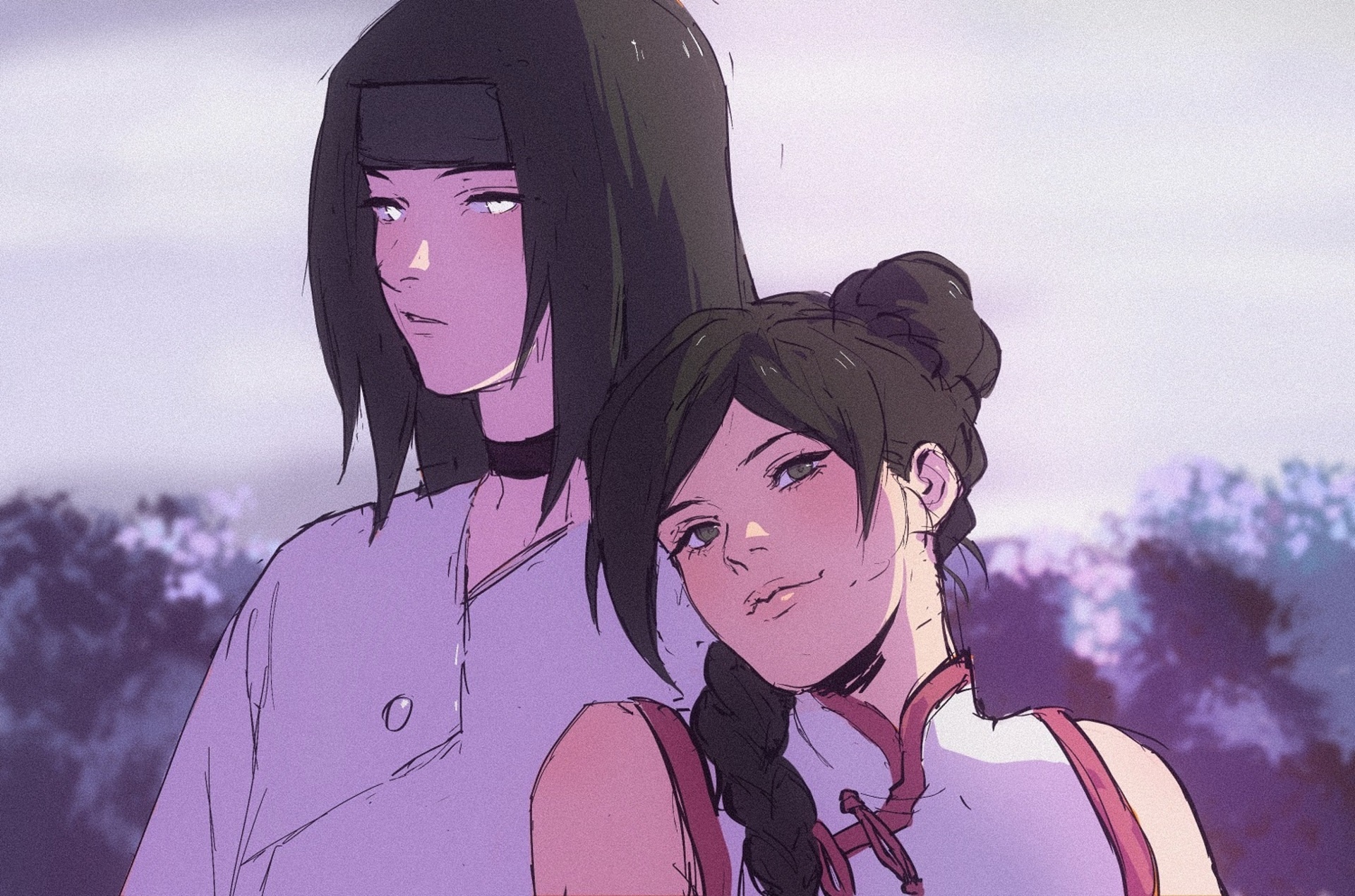Tenten and Neji Hyuga from Naruto HD Wallpaper