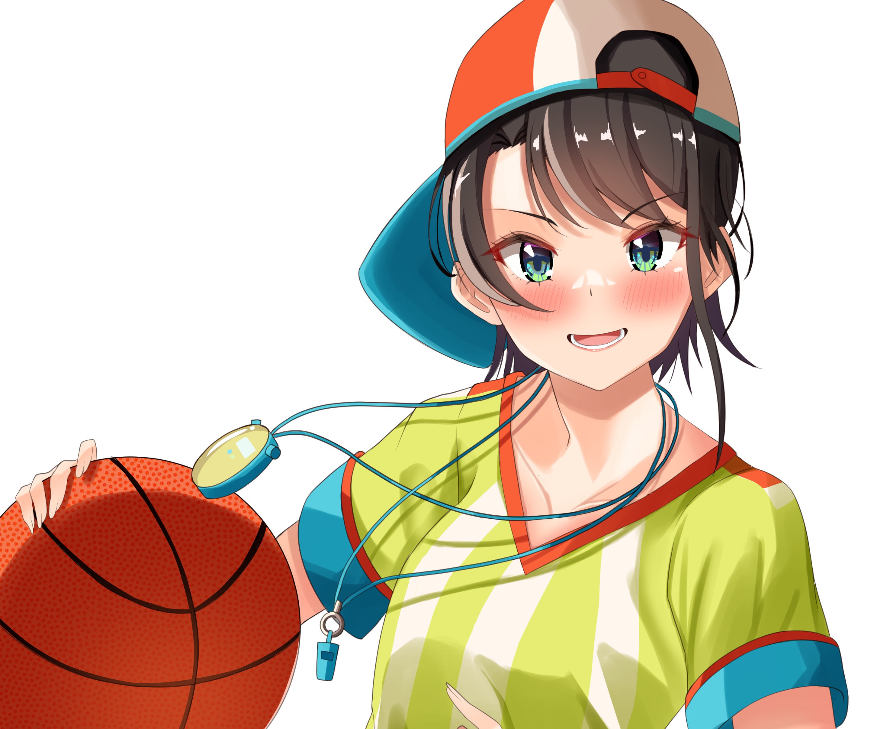 Oozora Subaru from Hololive holding a basketball HD Wallpaper