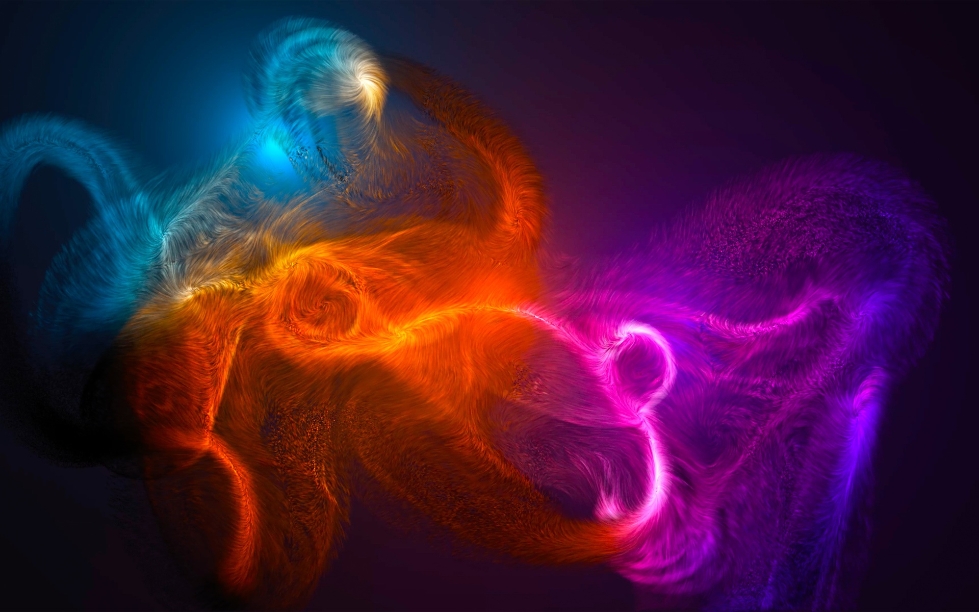 Abstract swirling colorful smoke HD Wallpaper