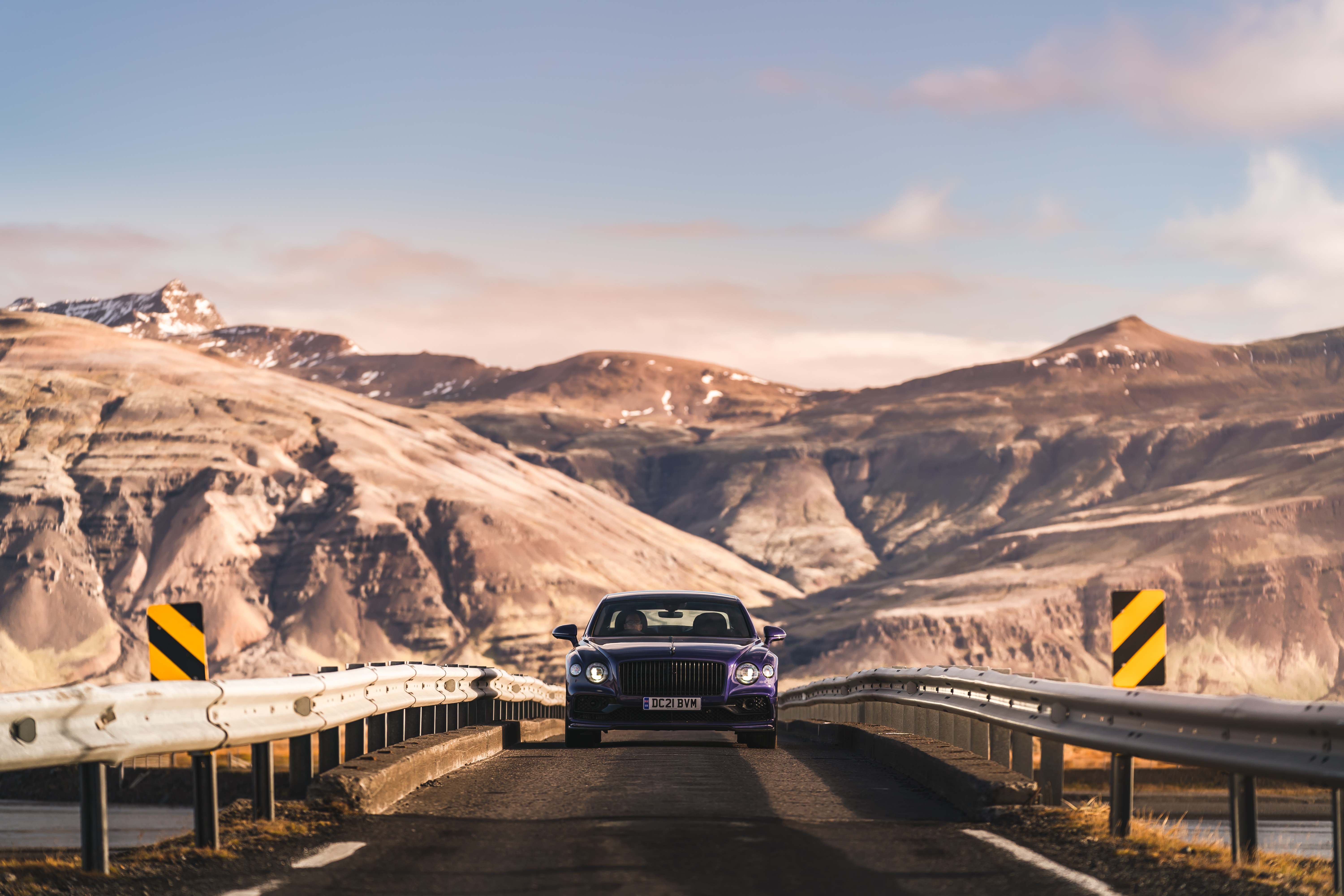 Bentley Flying Spur on a bridge in Iceland HD Wallpaper