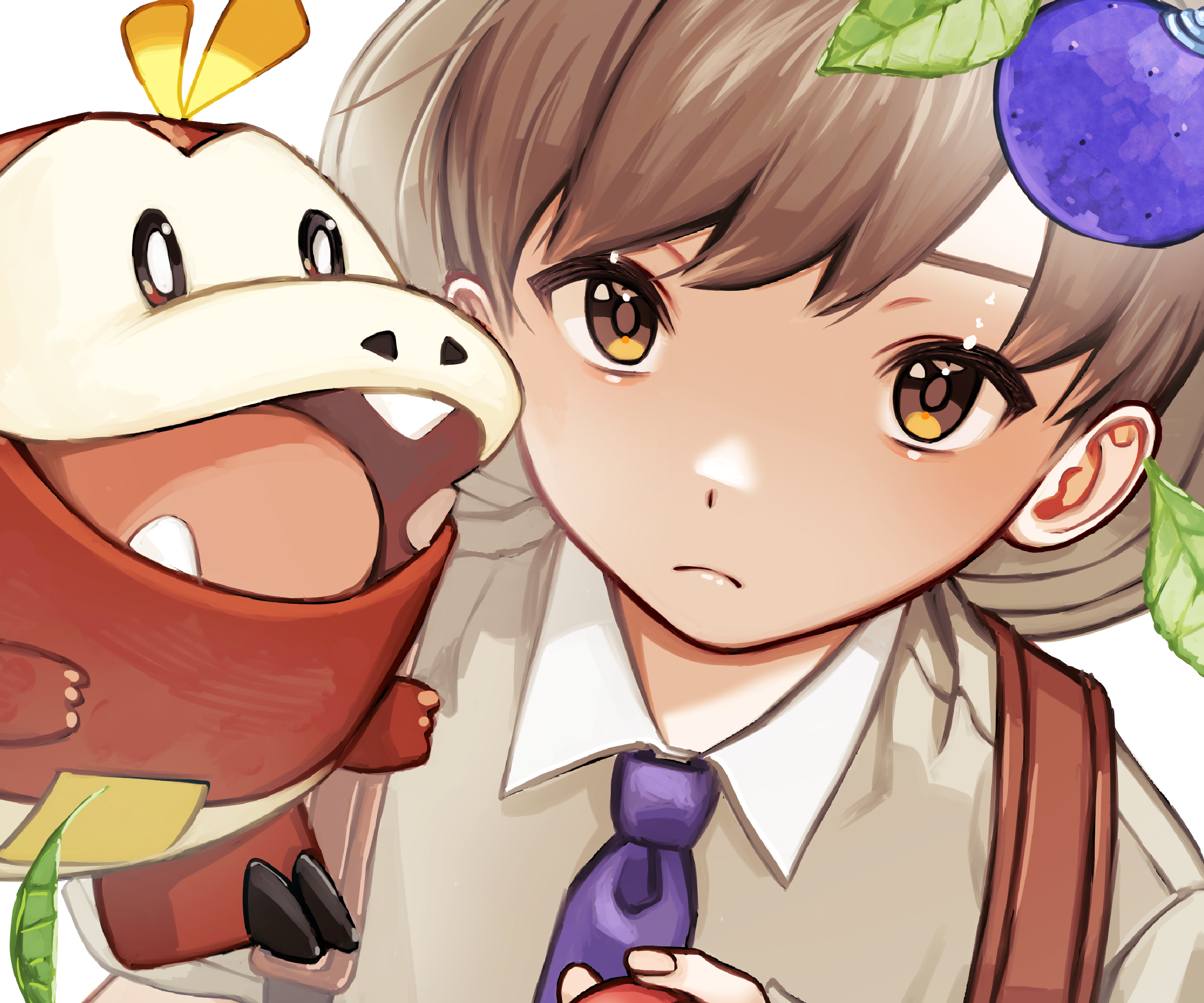 Fuecoco and a trainer from Pokémon Scarlet and Violet HD Wallpaper
