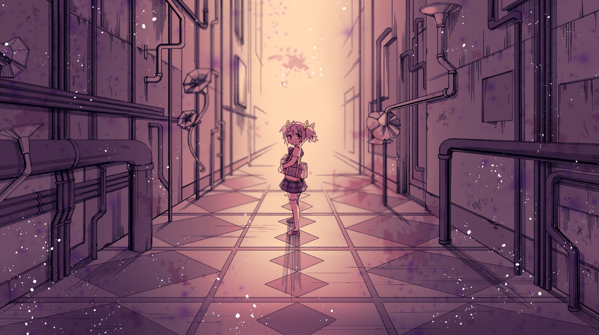 Madoka Kaname from Puella Magi Madoka Magica HD Wallpaper