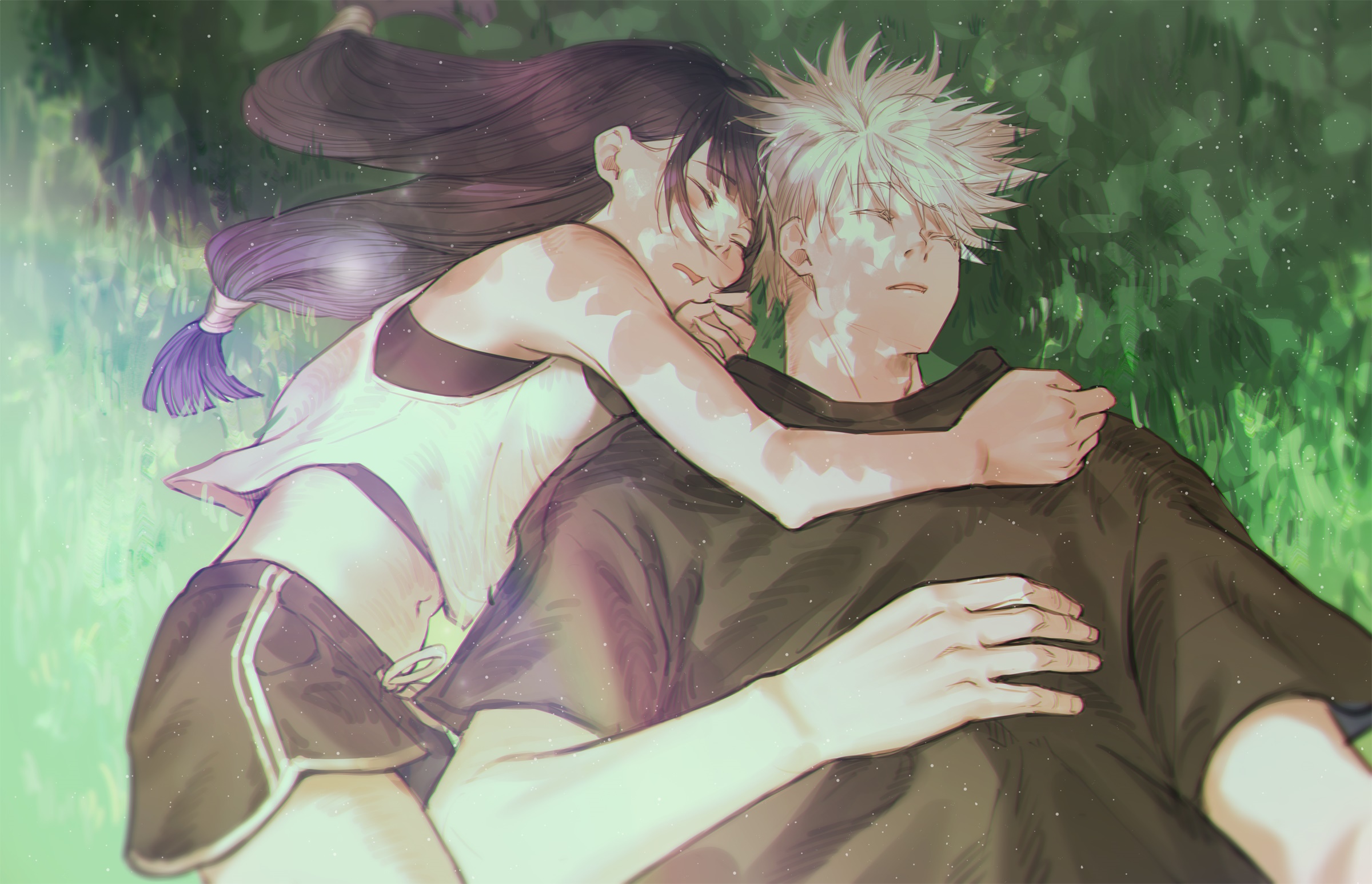 Satoru Gojo and Utahime Iori from Jujutsu Kaisen HD Wallpaper