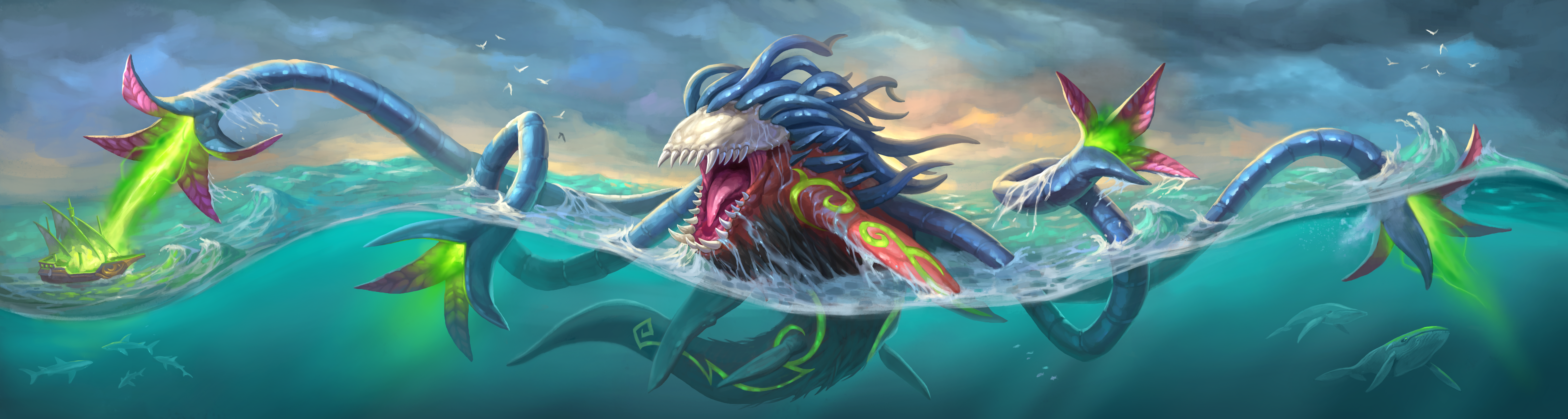 Xhilag of the Abyss from Hearthstone Voyage to the Sunken City HD Wallpaper
