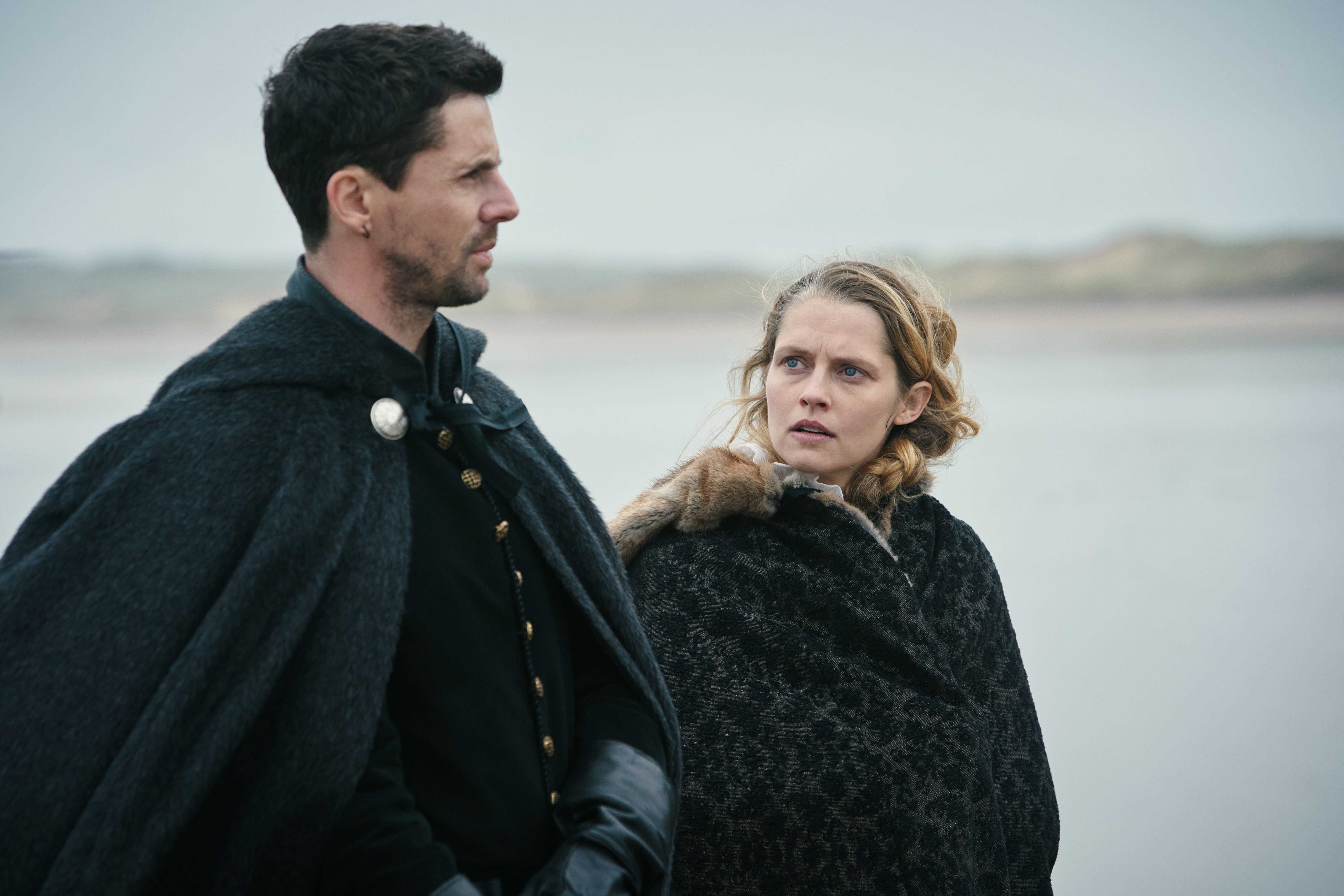 Matthew Goode and Teresa Palmer from A Discovery Of Witches 4K HD Wallpaper