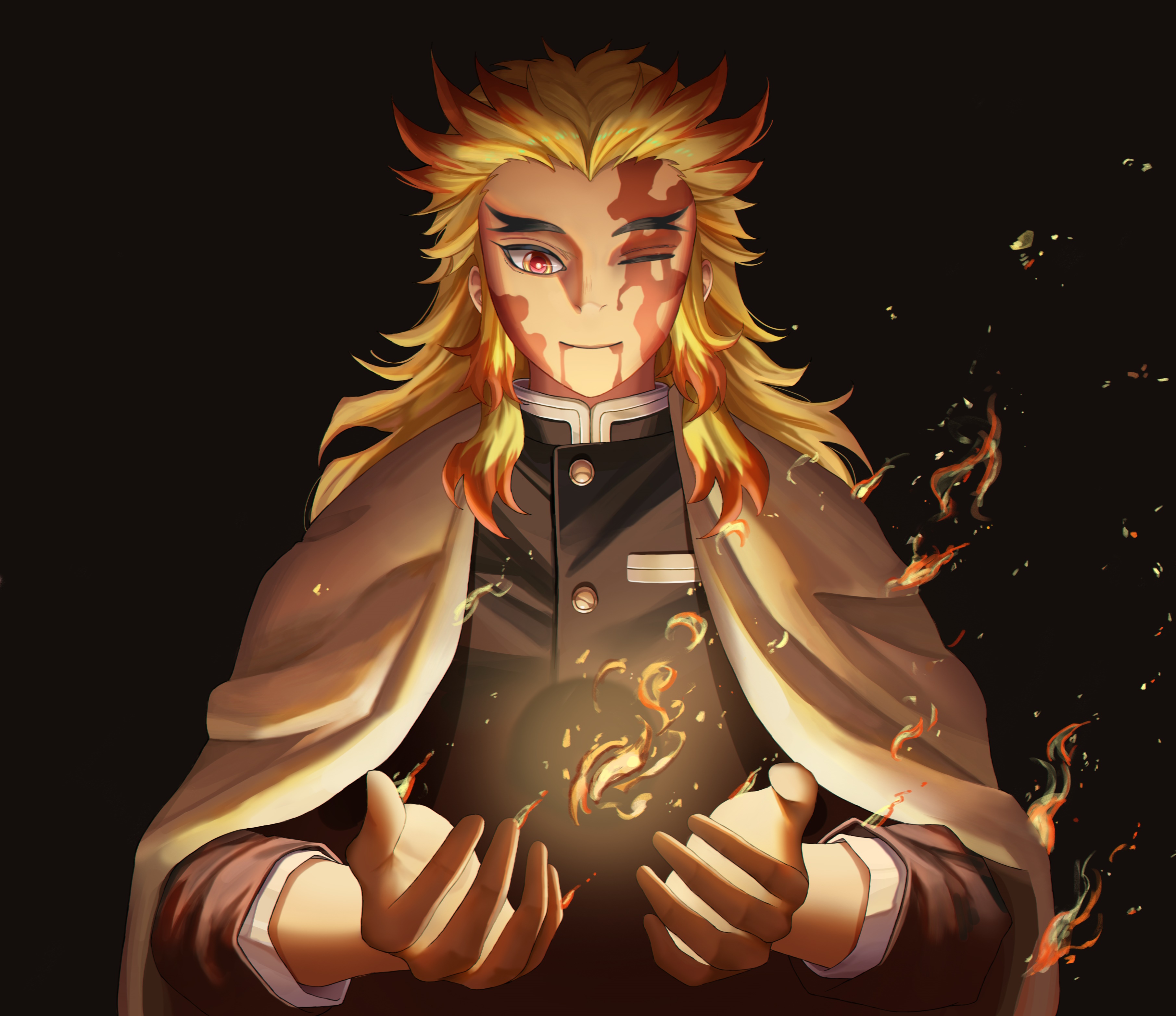 Kyojuro Rengoku from Demon Slayer: Kimetsu No Yaiba HD Wallpaper