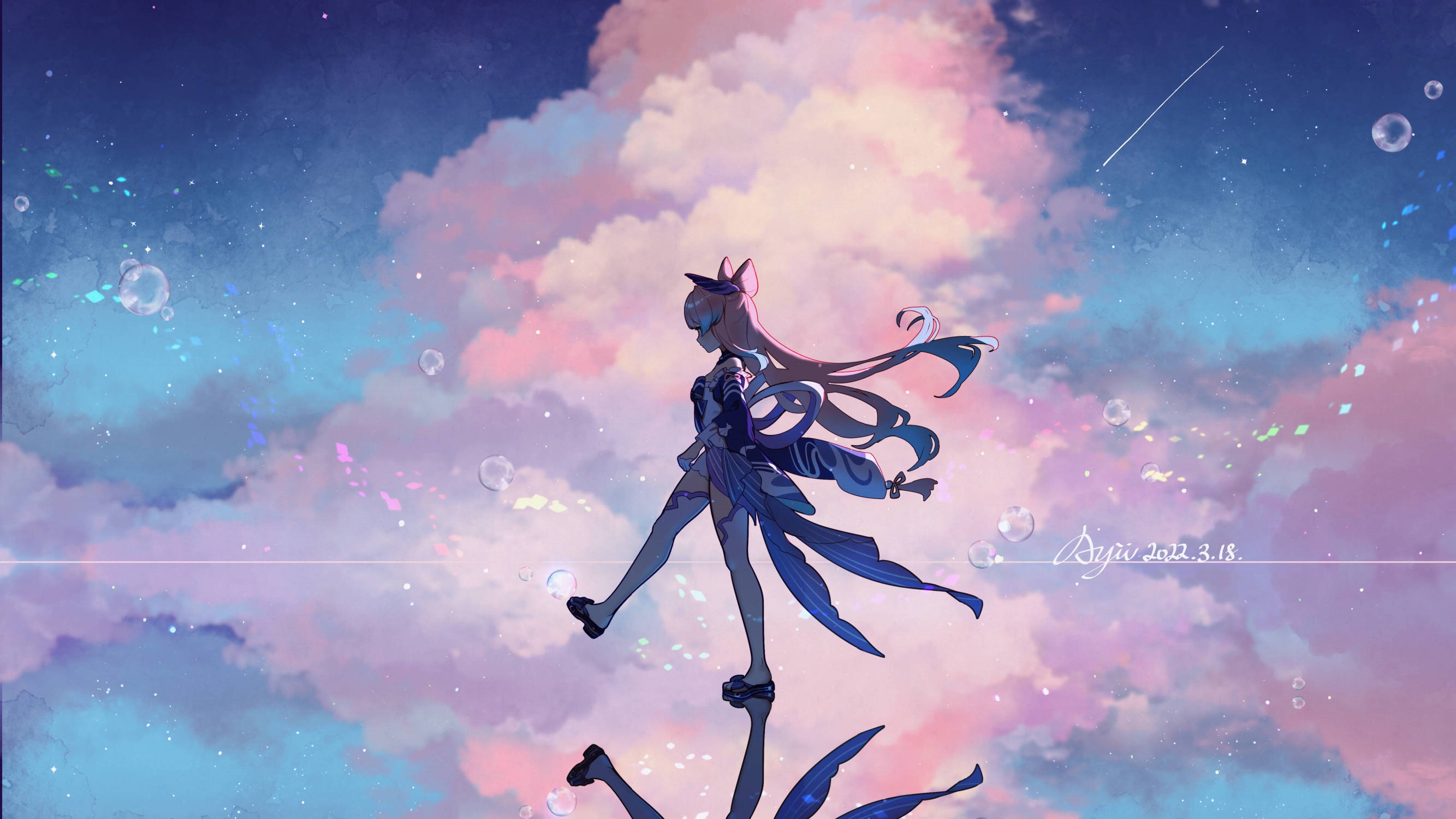 Sangonomiya Kokomi from Genshin Impact HD Wallpaper