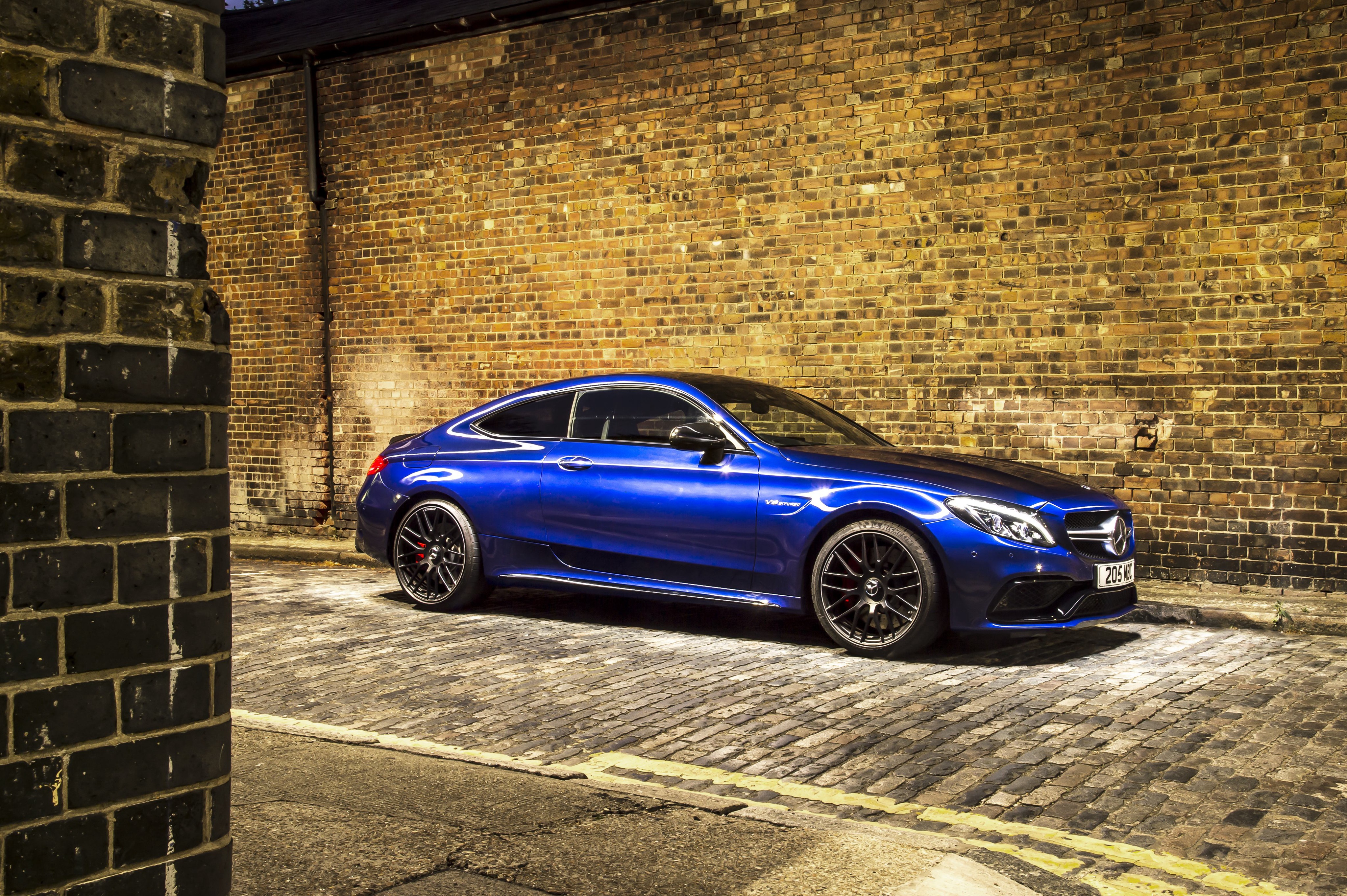 Blue Mercedes-Benz C-Class Coupe 4K HD Wallpaper