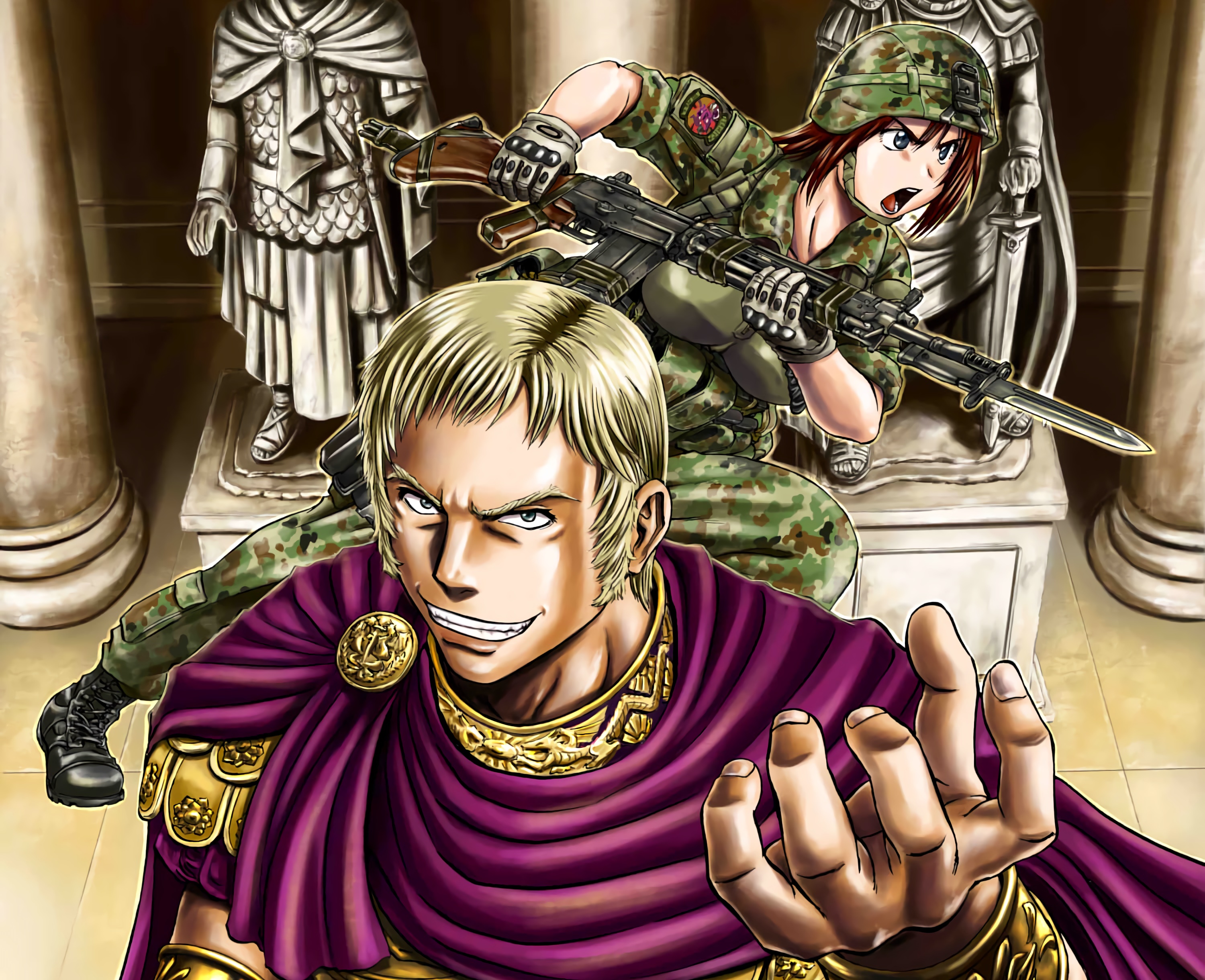 Zorzal El Caesar and Shino Kuribayashi from GATE HD Wallpaper