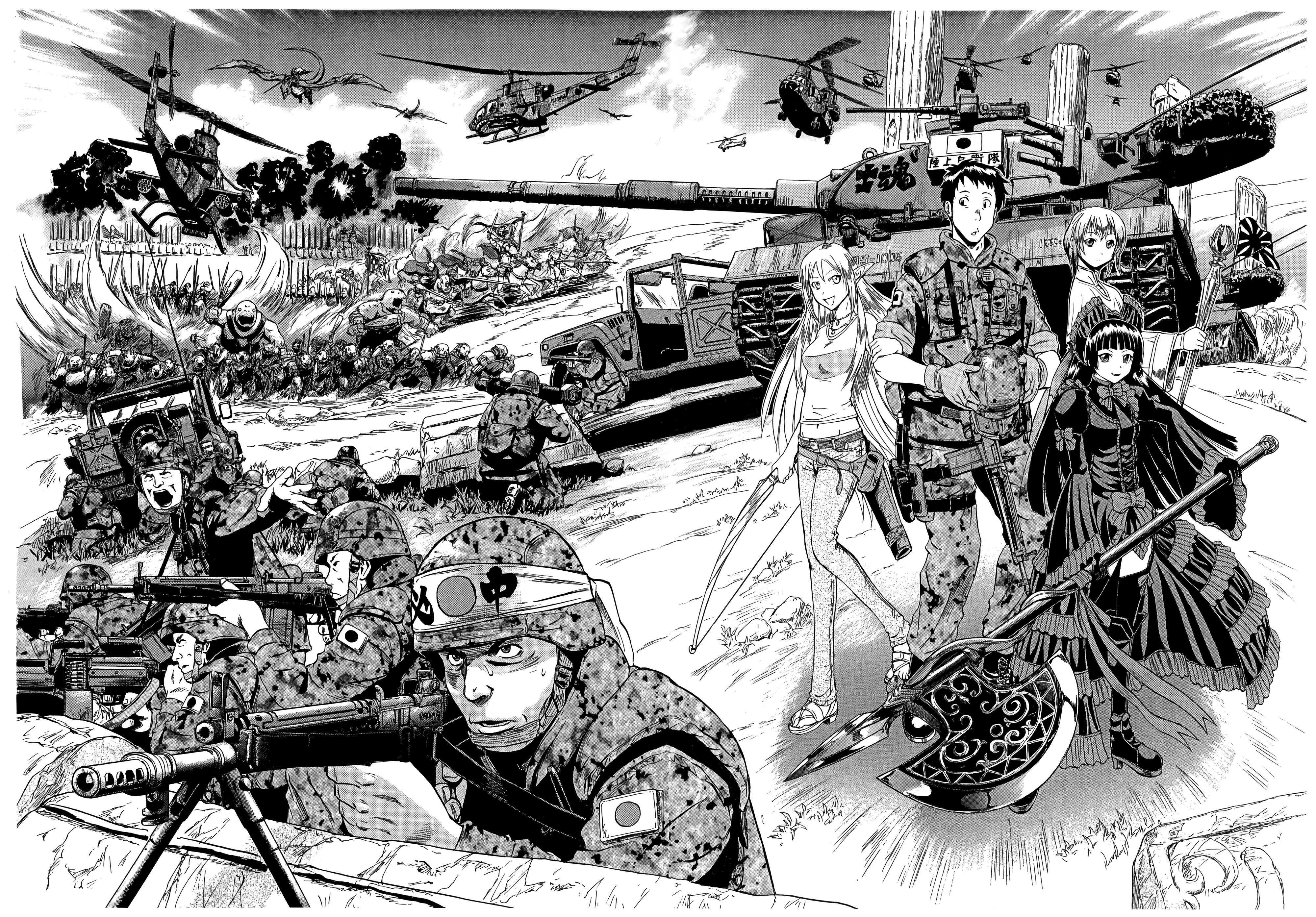 GATE: Thus the JSDF Fought There 4K HD Wallpaper