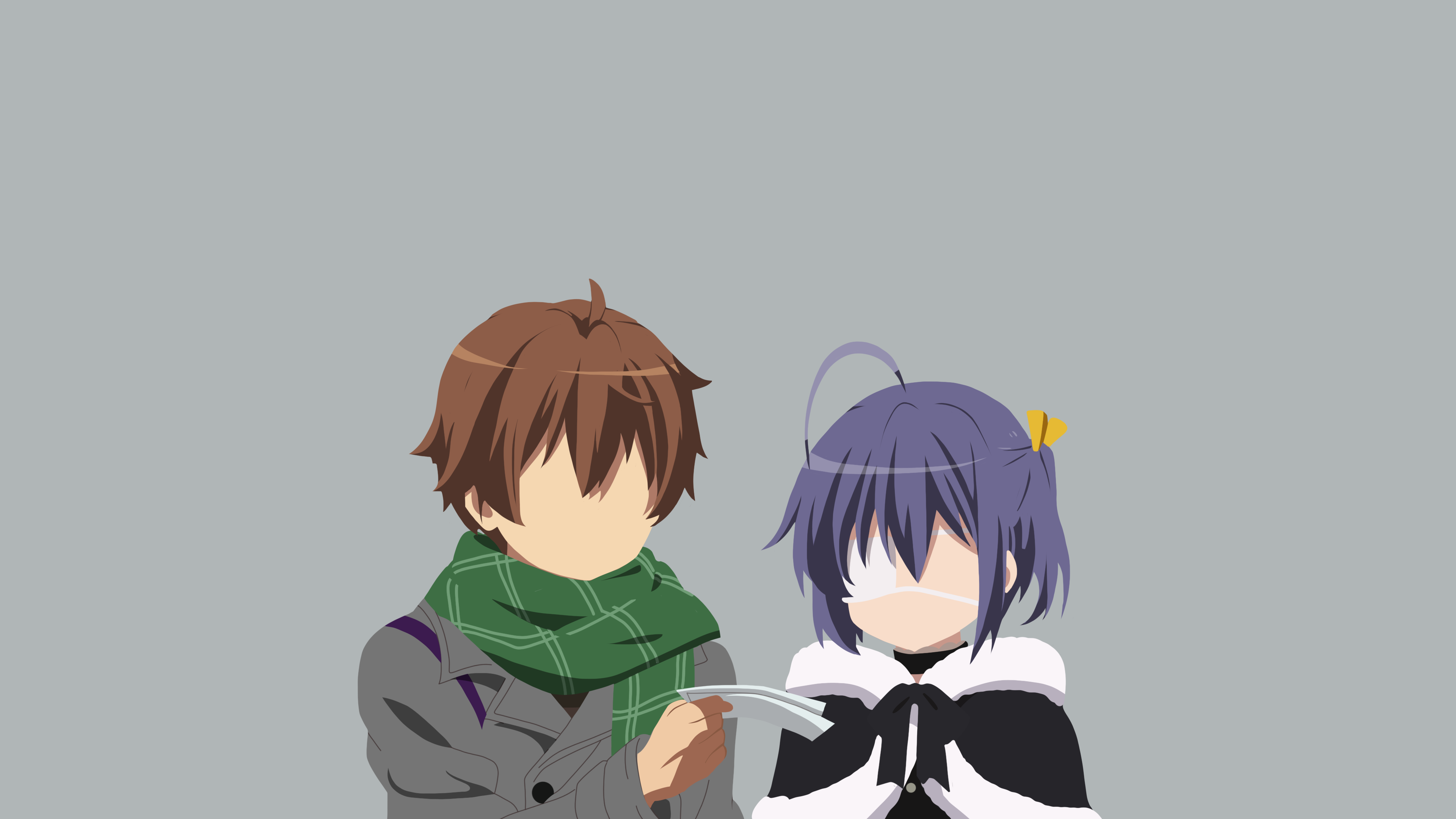 Yūta Togashi and Rikka Takanashi from Love, Chunibyo & Other Delusions 4K HD Wallpaper