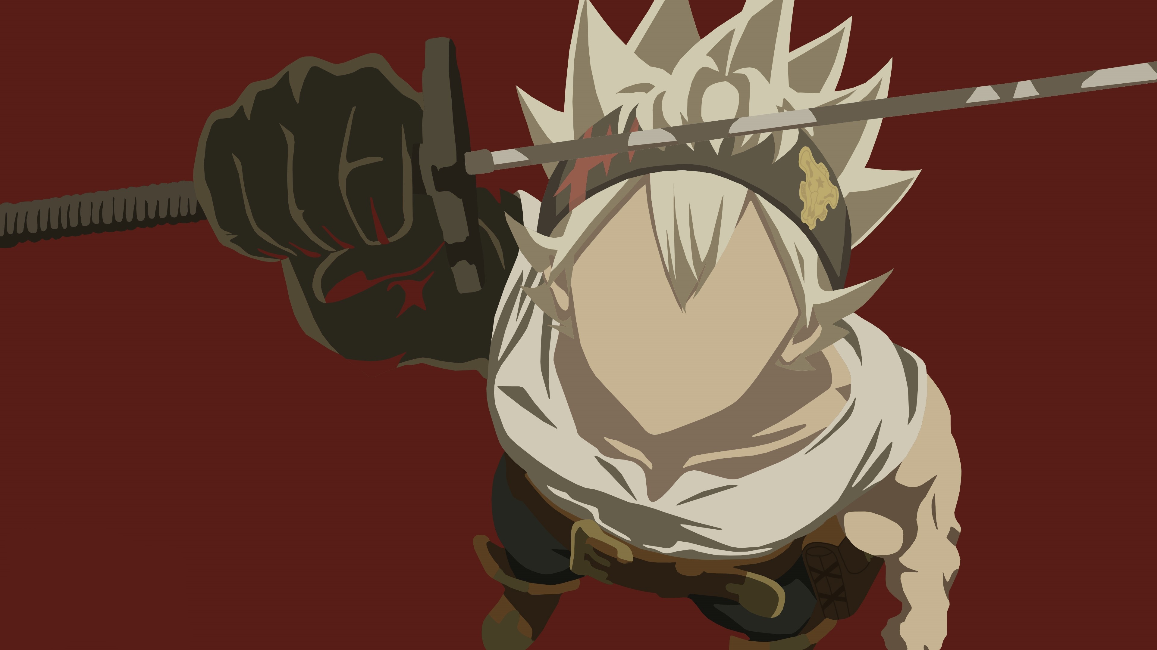 Asta from Black Clover Minimalist 4K HD Wallpaper