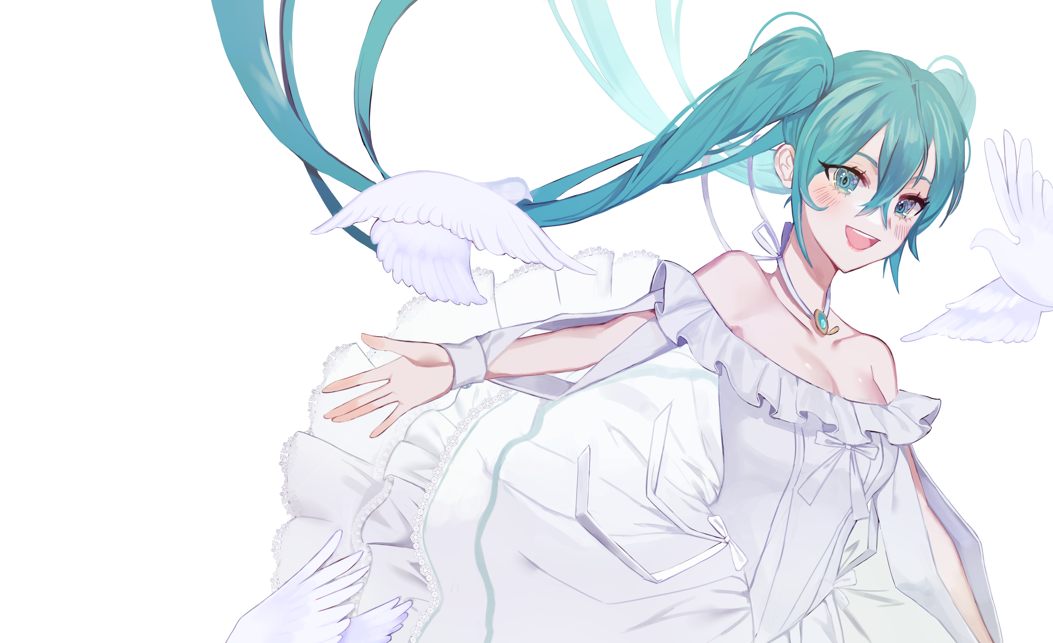 Hatsune Miku from Vocaloid 4K HD Wallpaper