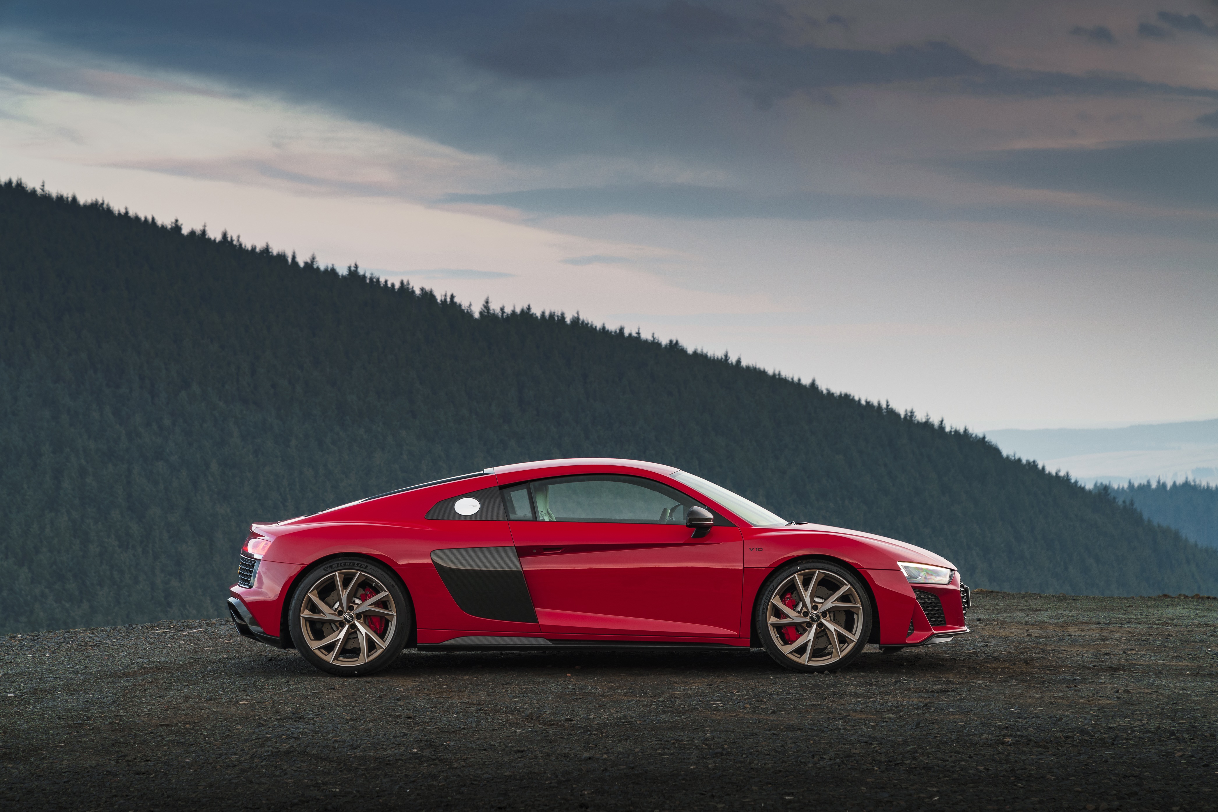 Red Audi R8 V10 4K HD Wallpaper