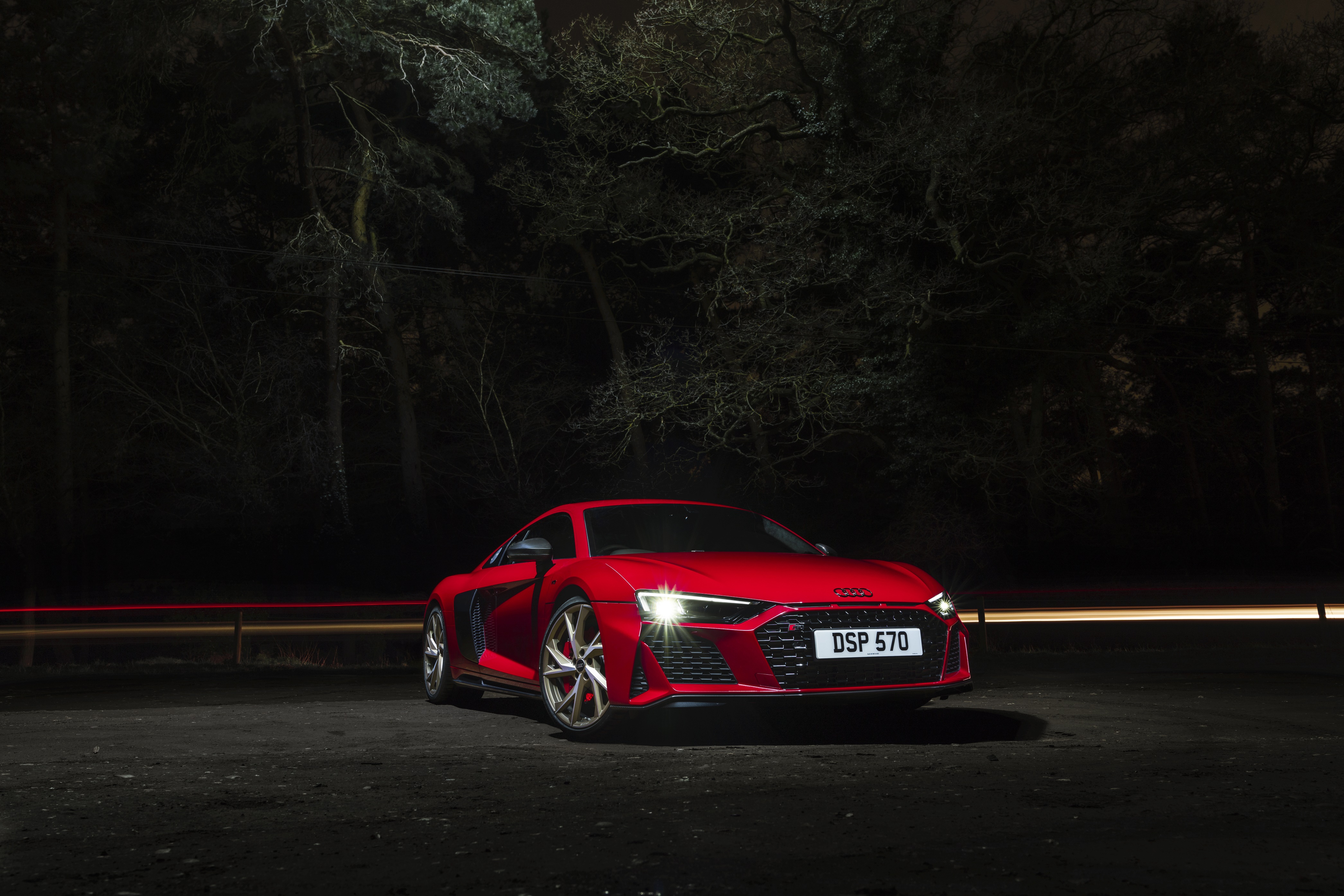 Red Audi R8 V10 4K HD Wallpaper