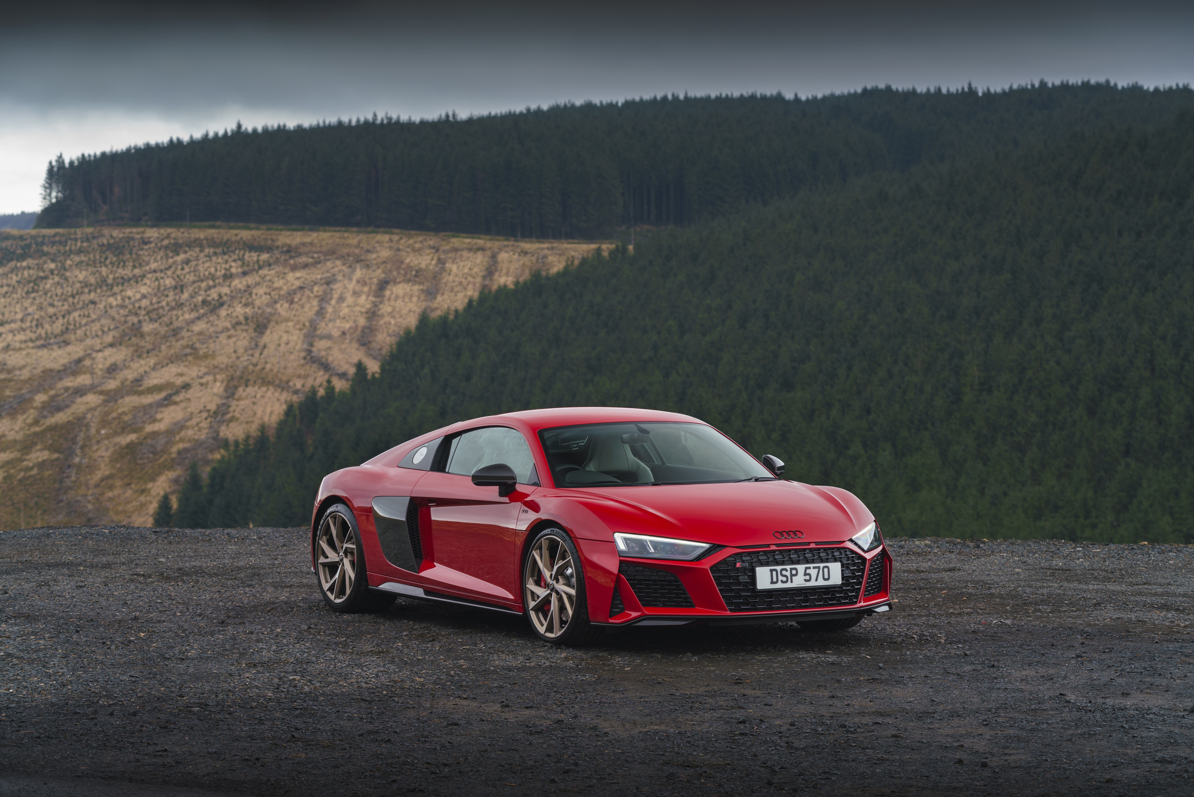 Red Audi R8 V10 4K HD Wallpaper