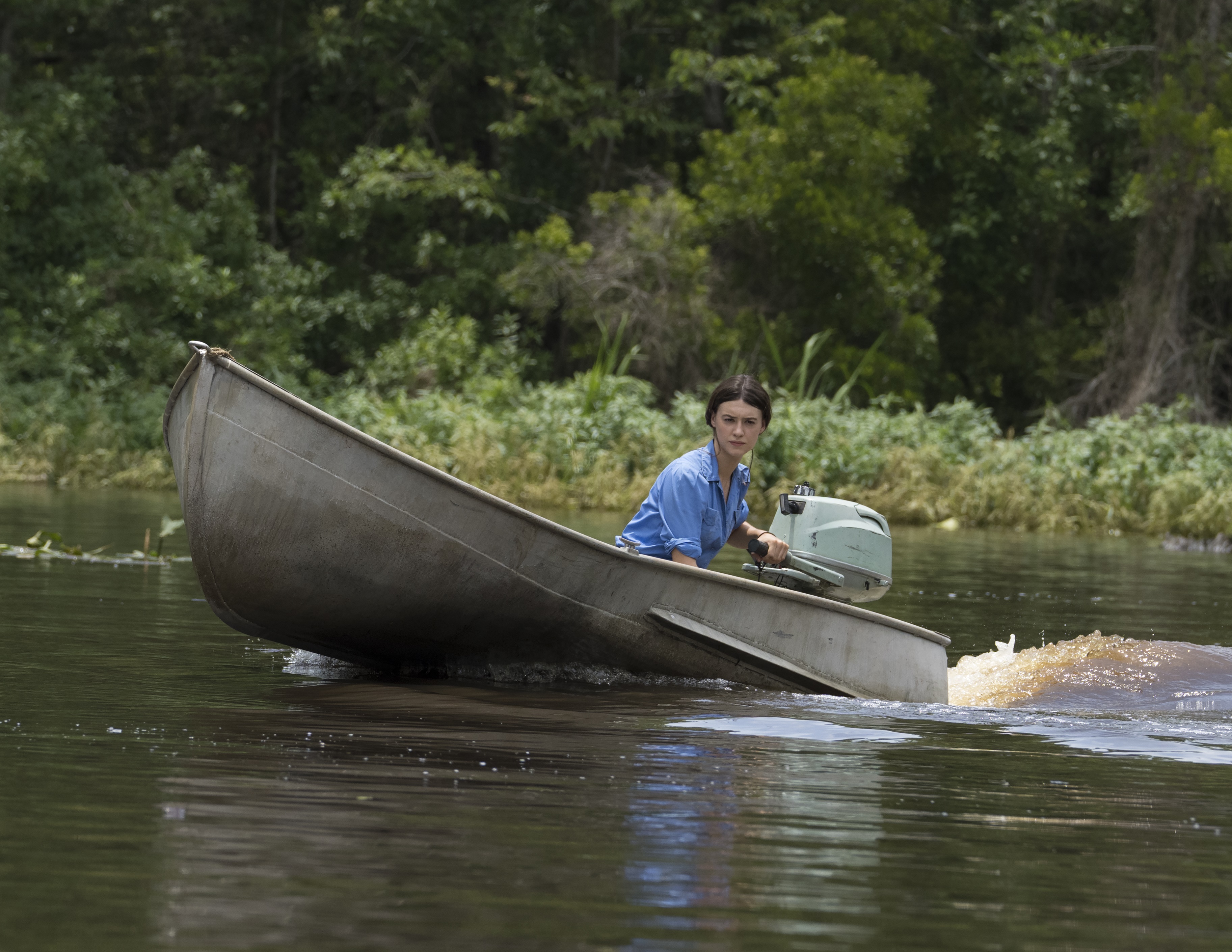 Kya from Where the Crawdads Sing in a boat HD Wallpaper