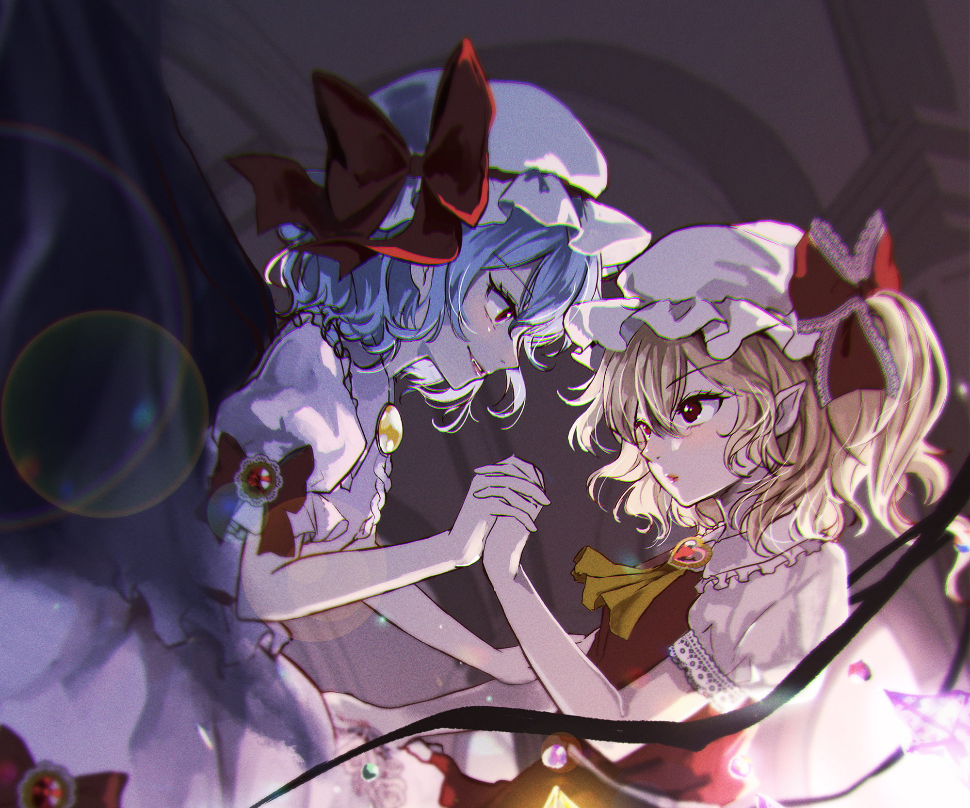 Remilia Scarlet and Flandre Scarlet from Touhou HD Wallpaper