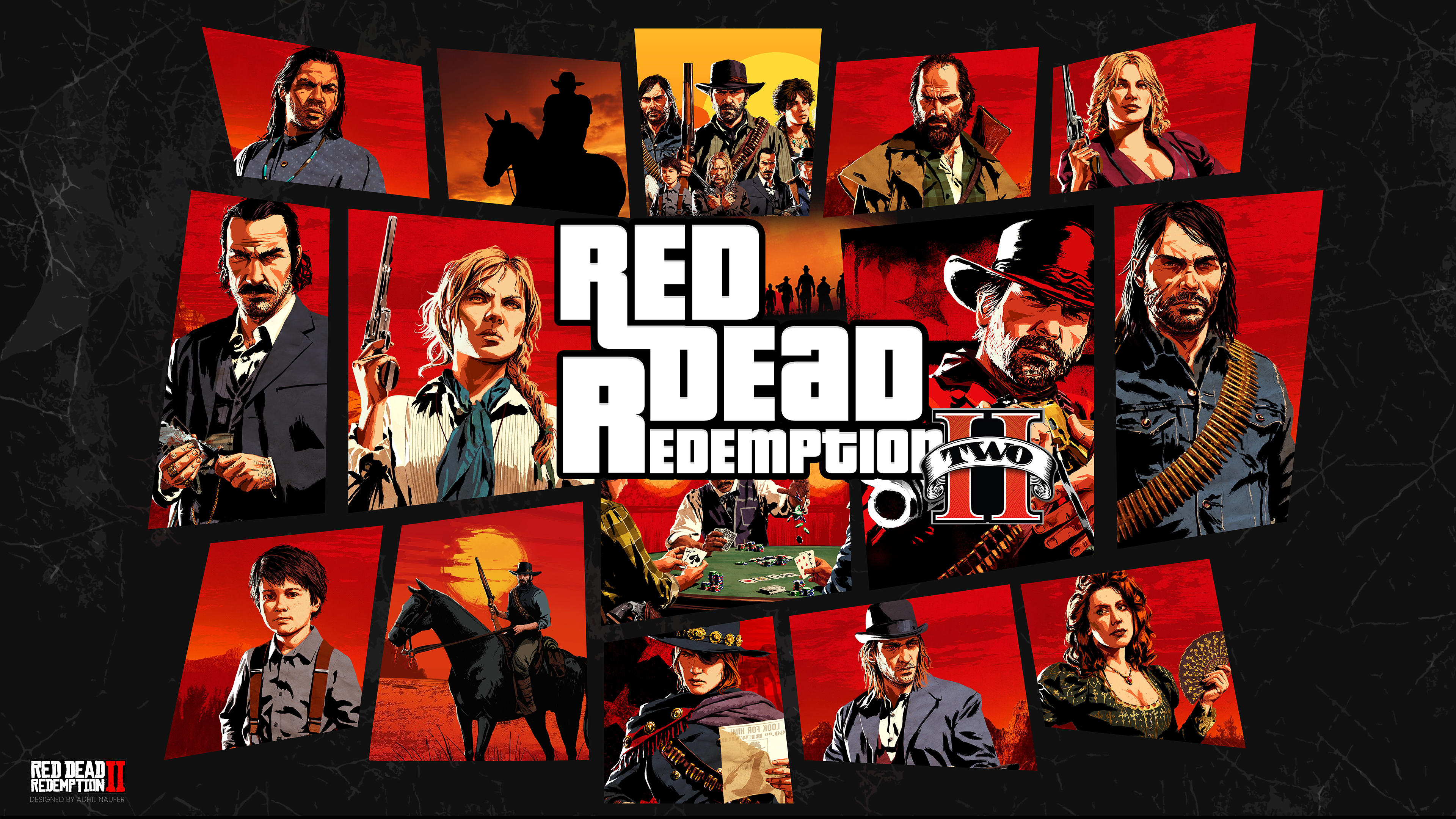 Red Dead Redemption 2 characters collage HD Wallpaper