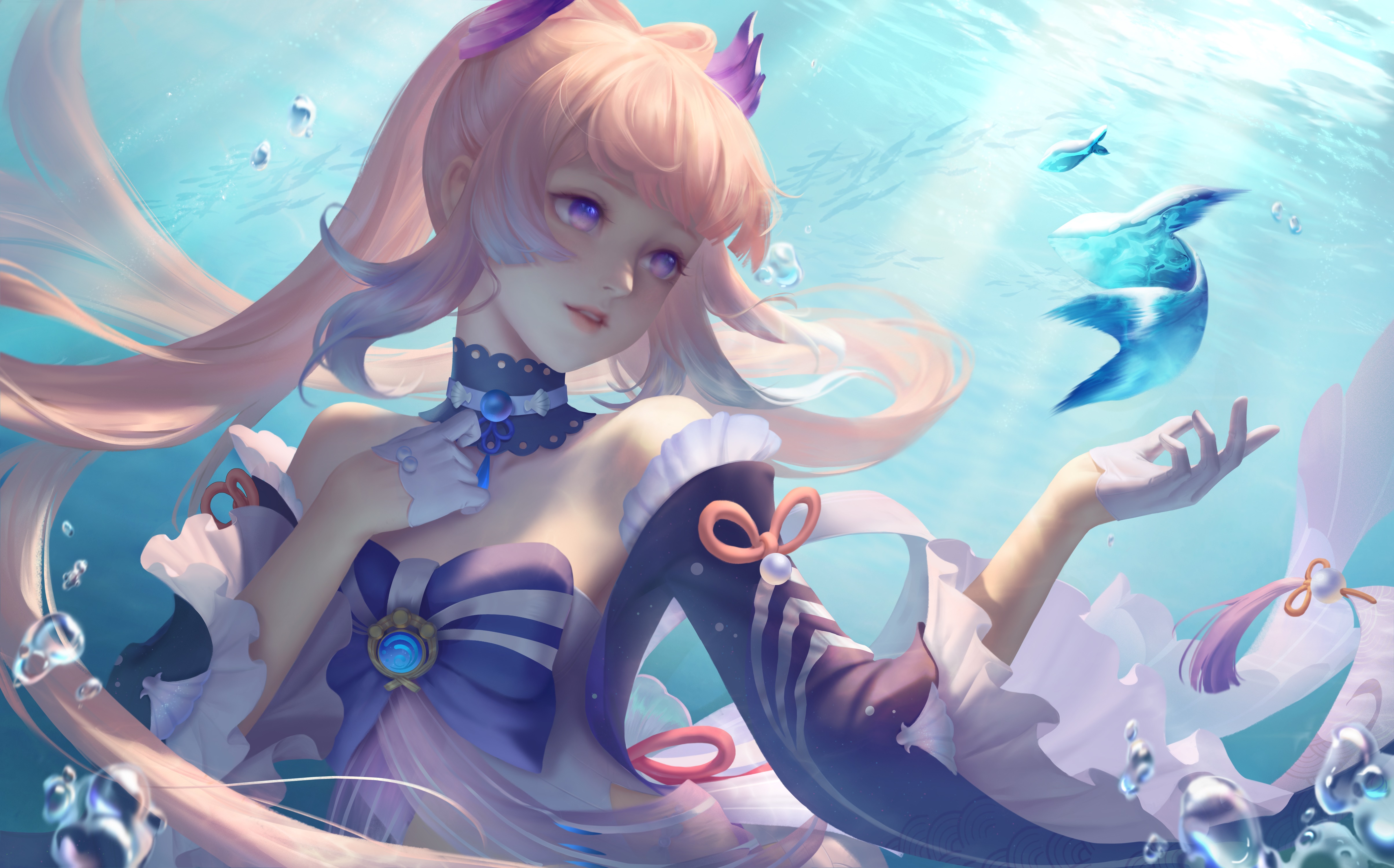 Sangonomiya Kokomi from Genshin Impact 4K HD Wallpaper