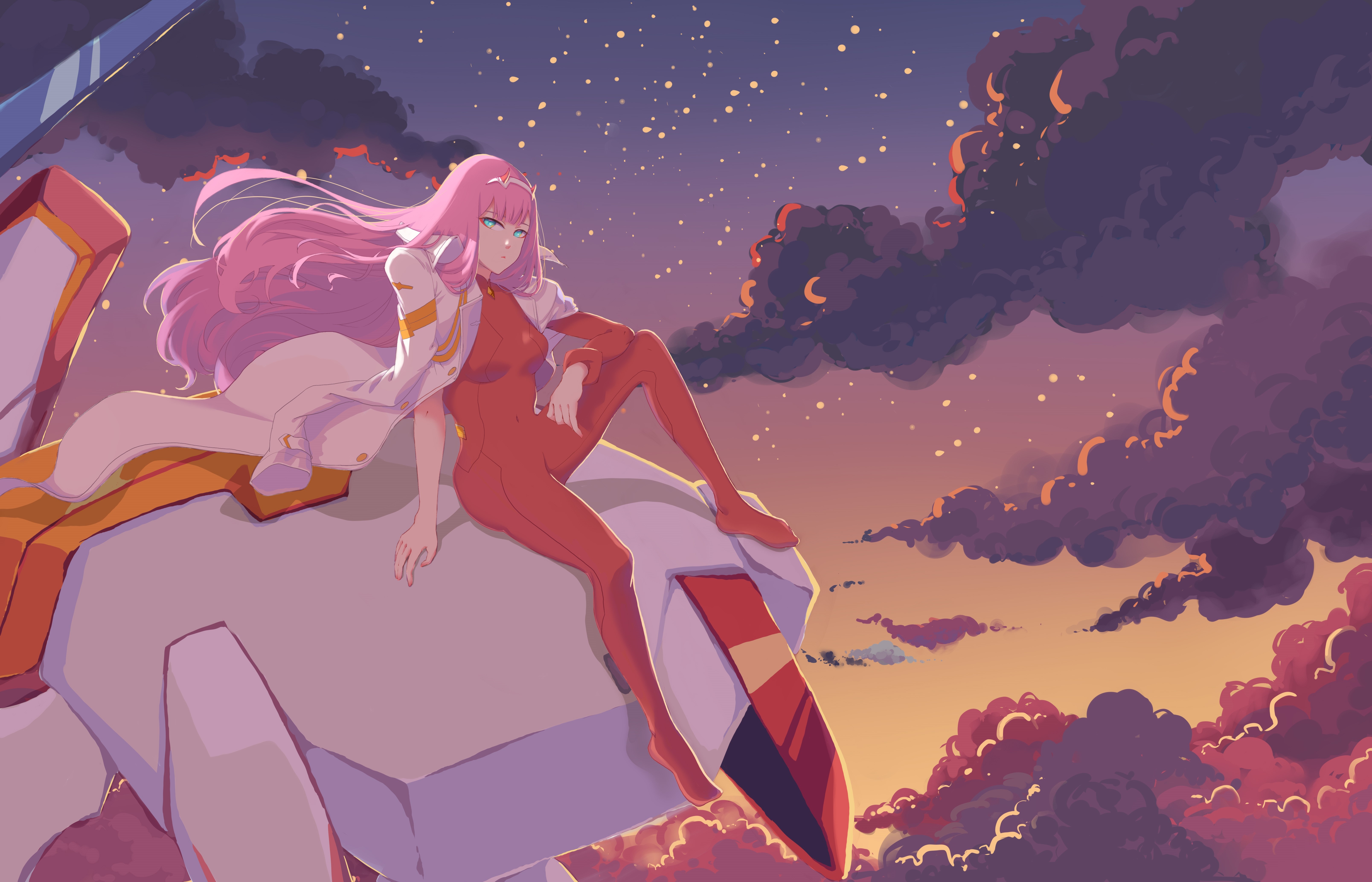 Zero Two from Darling in the FranXX 4K HD Wallpaper