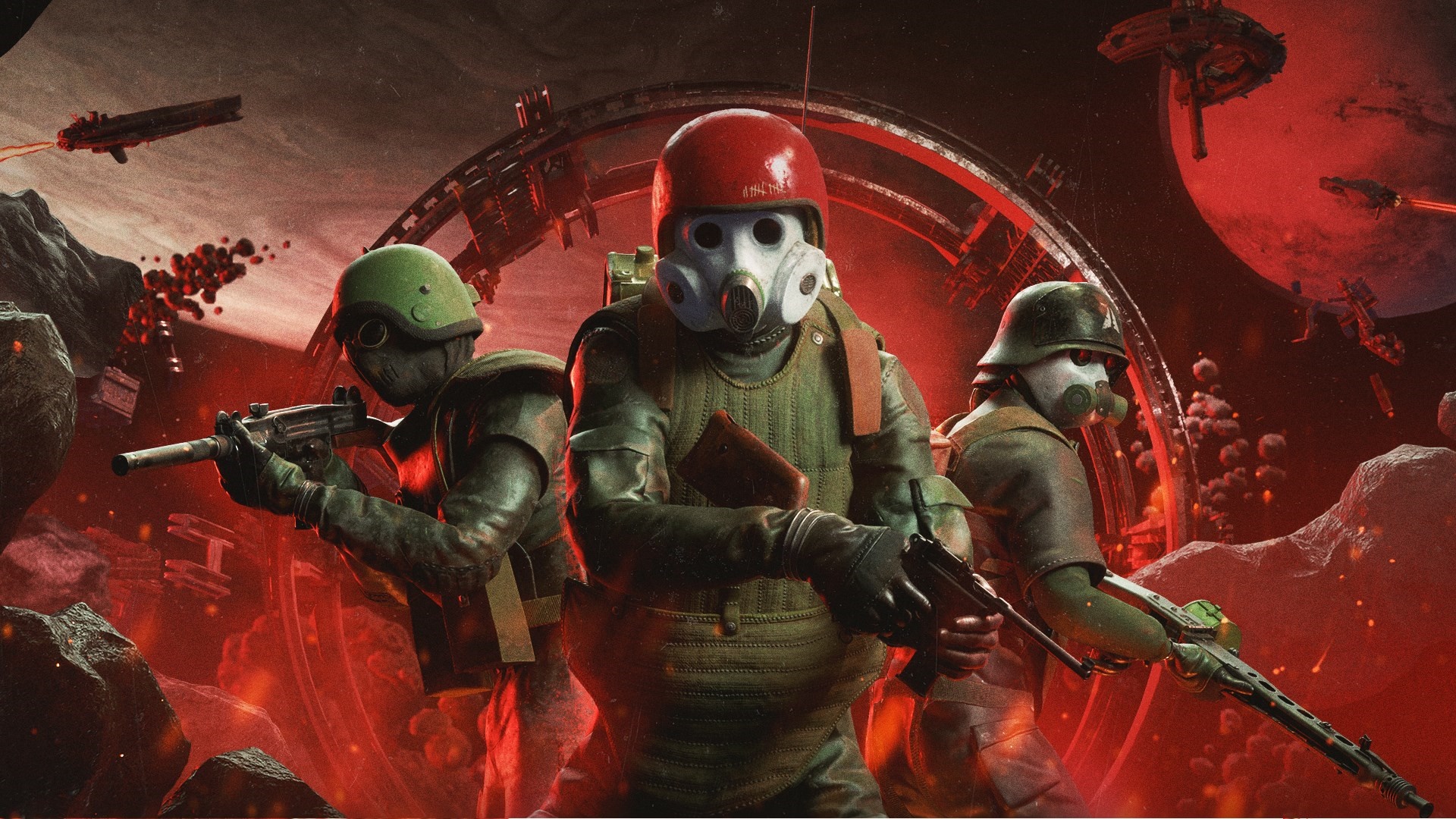 Marauders in a Sci-Fi War Zone HD Wallpaper