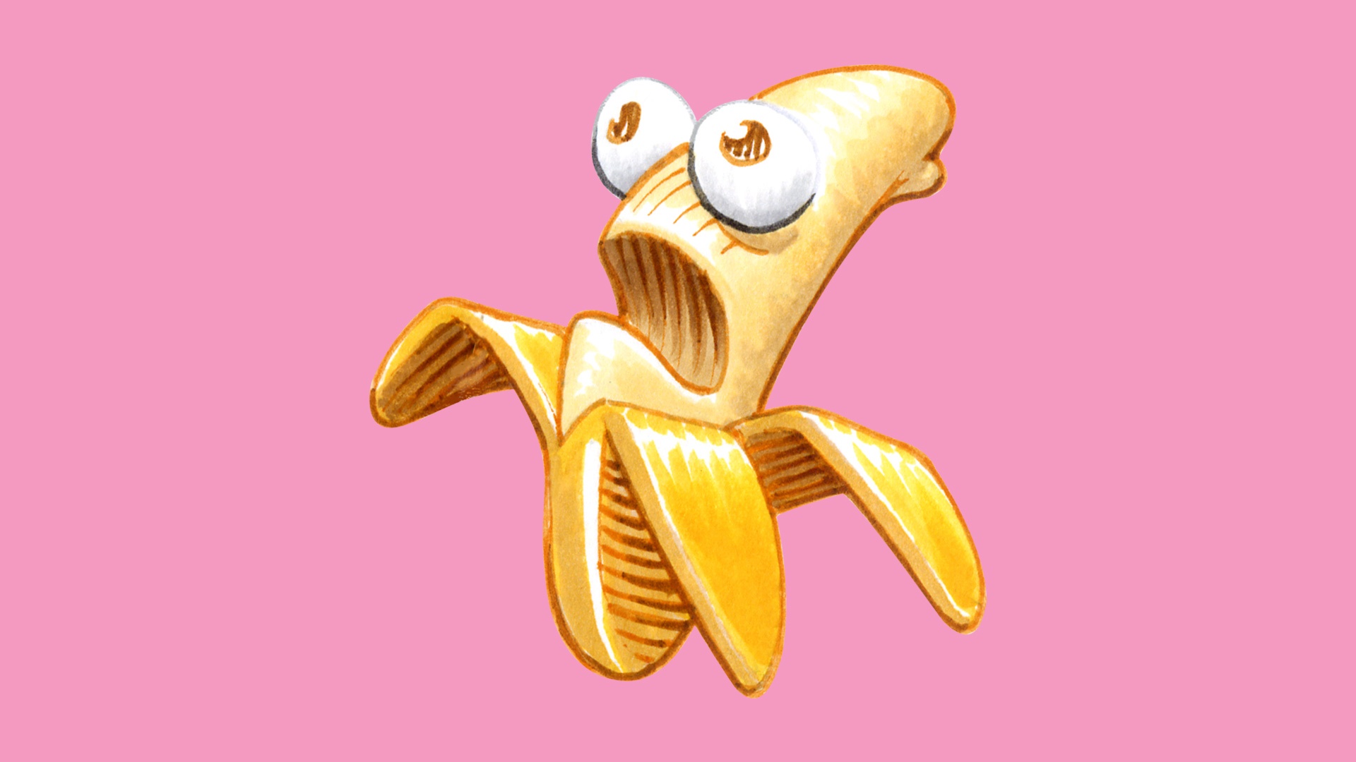 Startled Banana HD Wallpaper