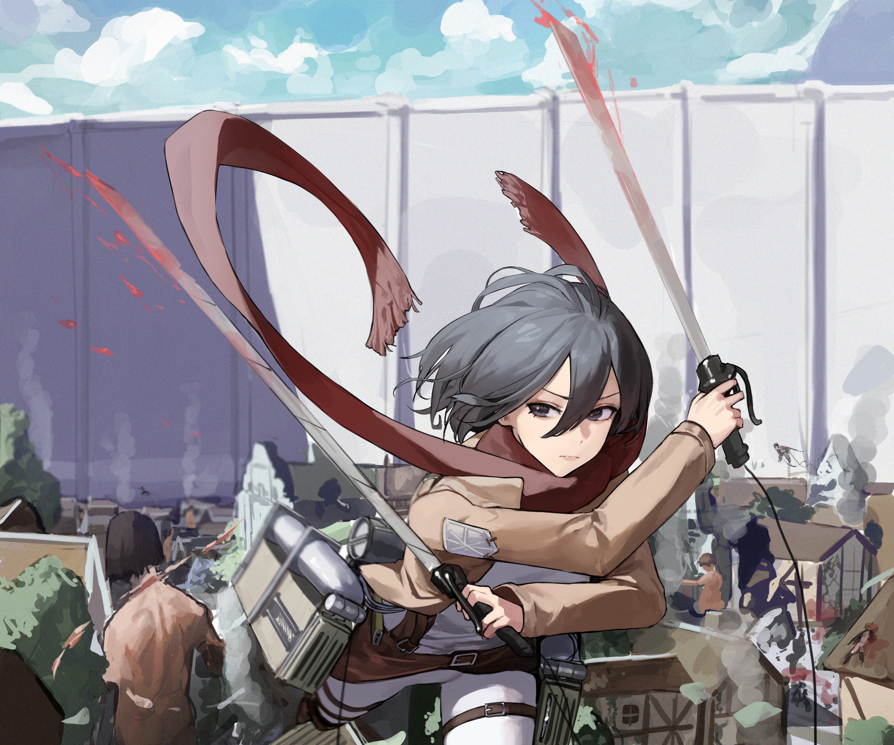 Mikasa Ackerman from Attack on Titan HD Wallpaper