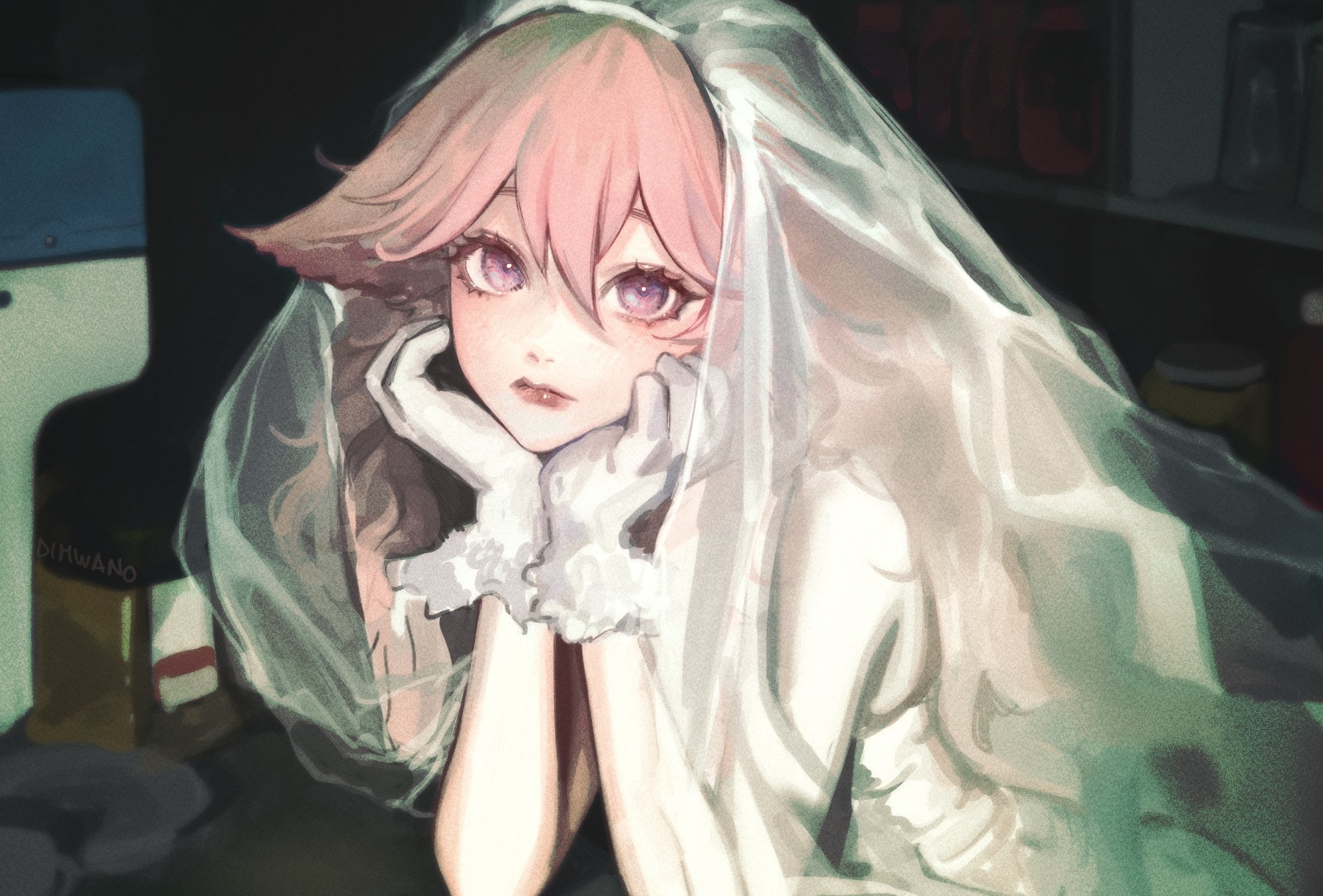 Yae Miko from Genshin Impact in a wedding dress HD Wallpaper