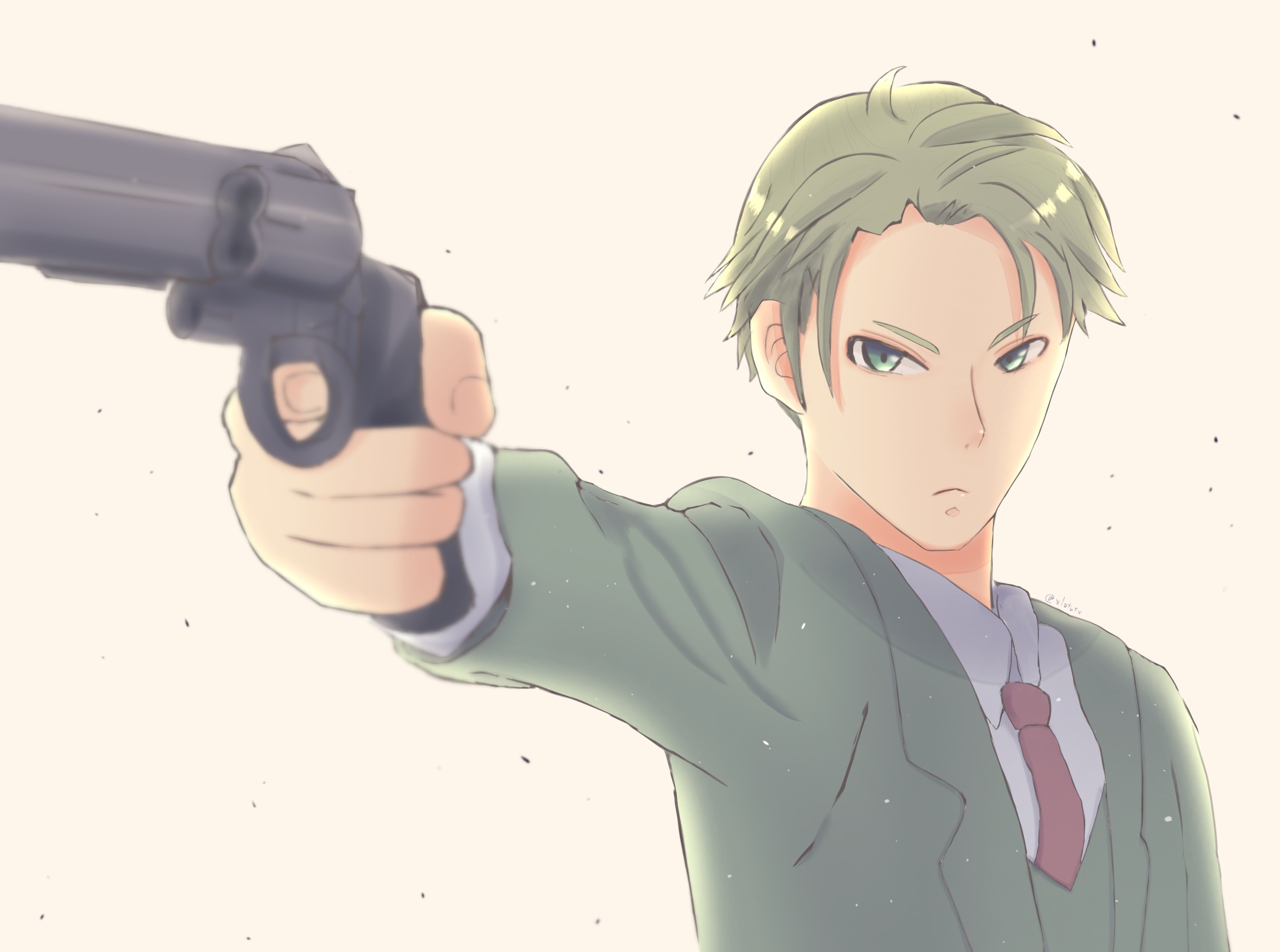 Loid Forger from Spy X Family holding a gun HD Wallpaper